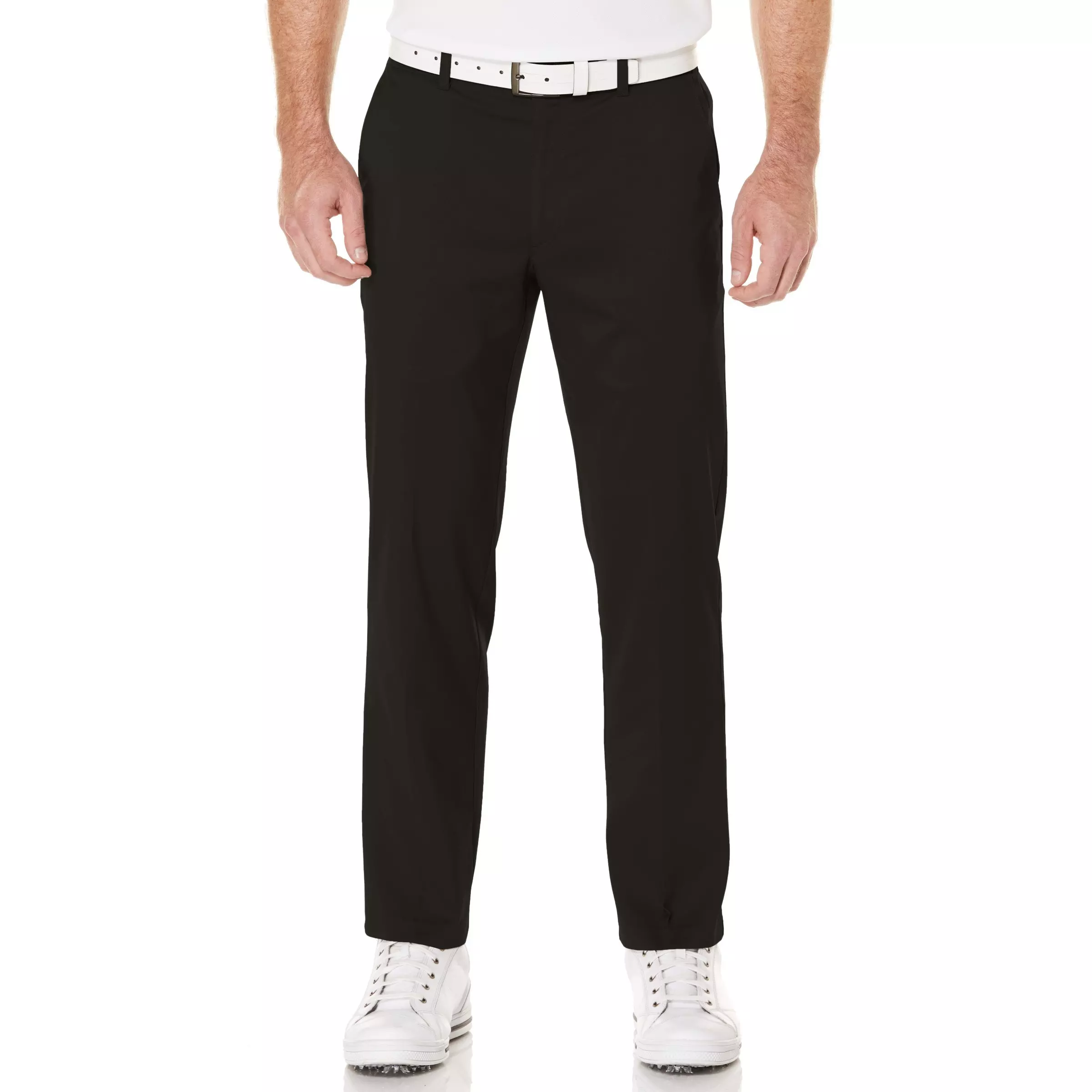 PGA TOUR Men's Black Flat Front Active Waistband Golf Pant - Hibbett