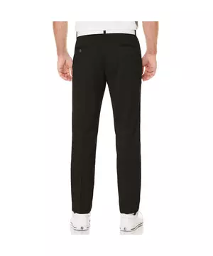 Pga Tour Men's Flat Front Golf Pants with Expandable Waistband, Size: 38W x 32L, Black