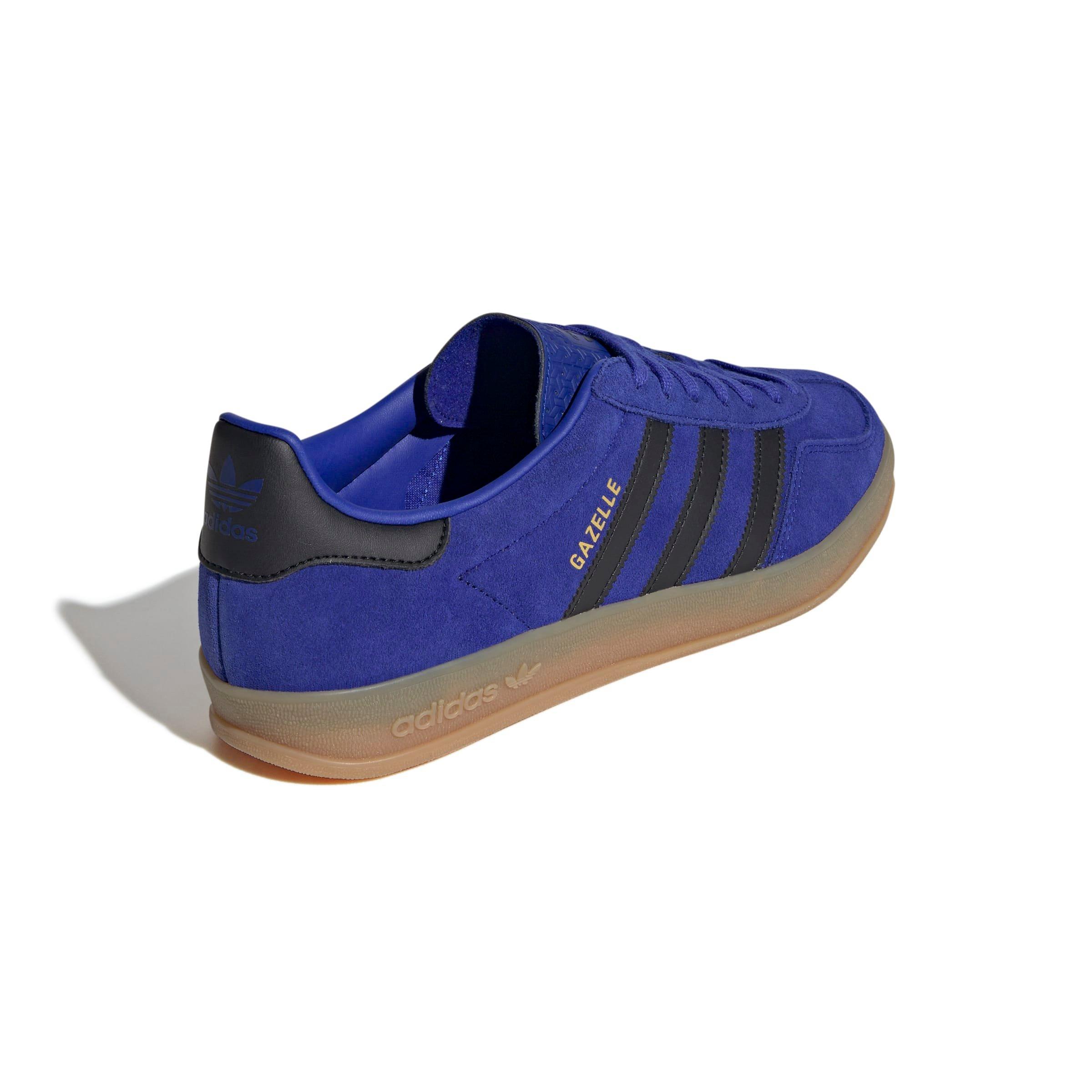 adidas Originals Gazelle "Lucid Blue/Core Black/Gold Metallic" Men's Shoe - BLUE/BLACK/GOLD Thumbnail View 4