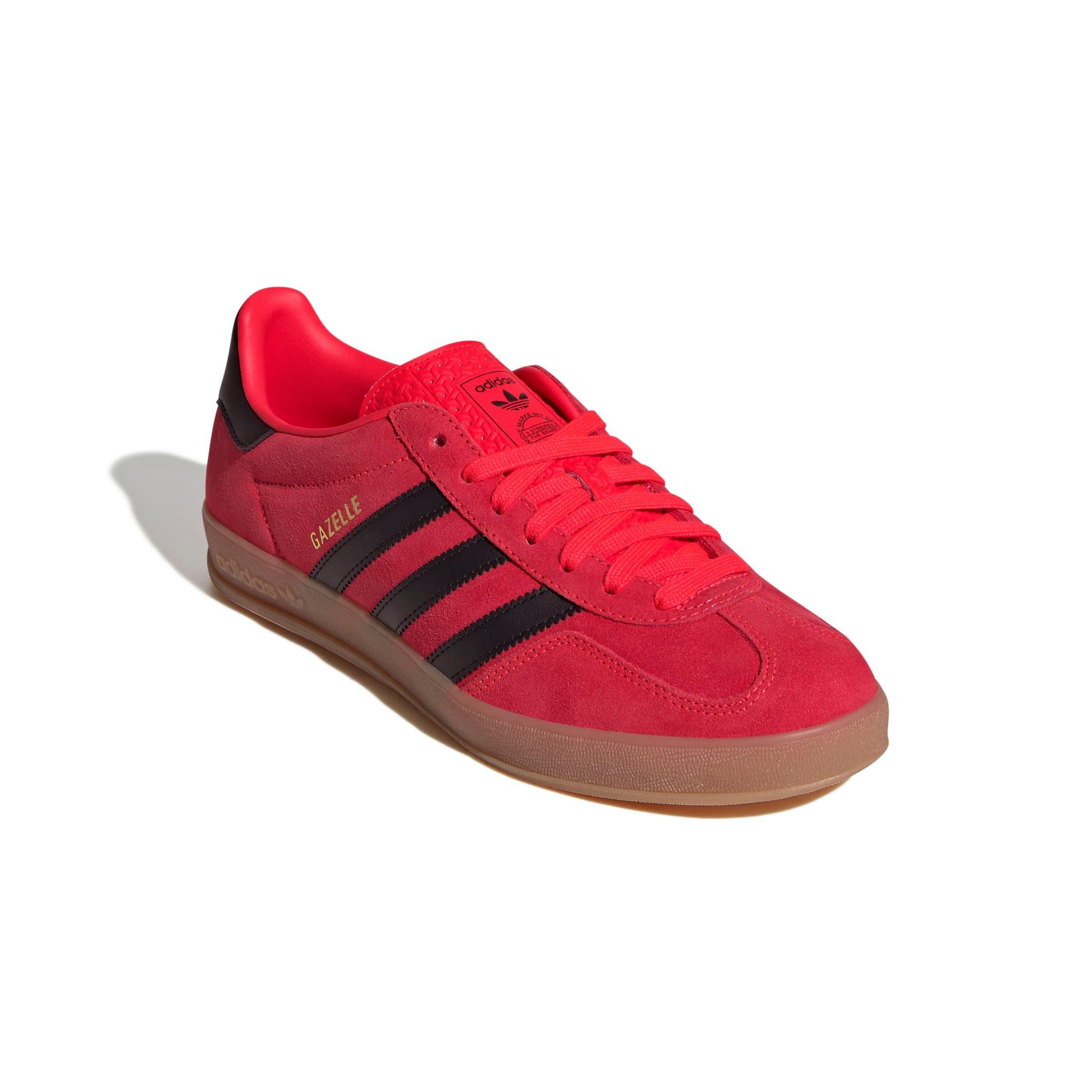 adidas Originals Gazelle "Lucid Red/Core Black/Gold Metallic" Men's Shoe - RED/BLACK/GOLD Thumbnail View 3