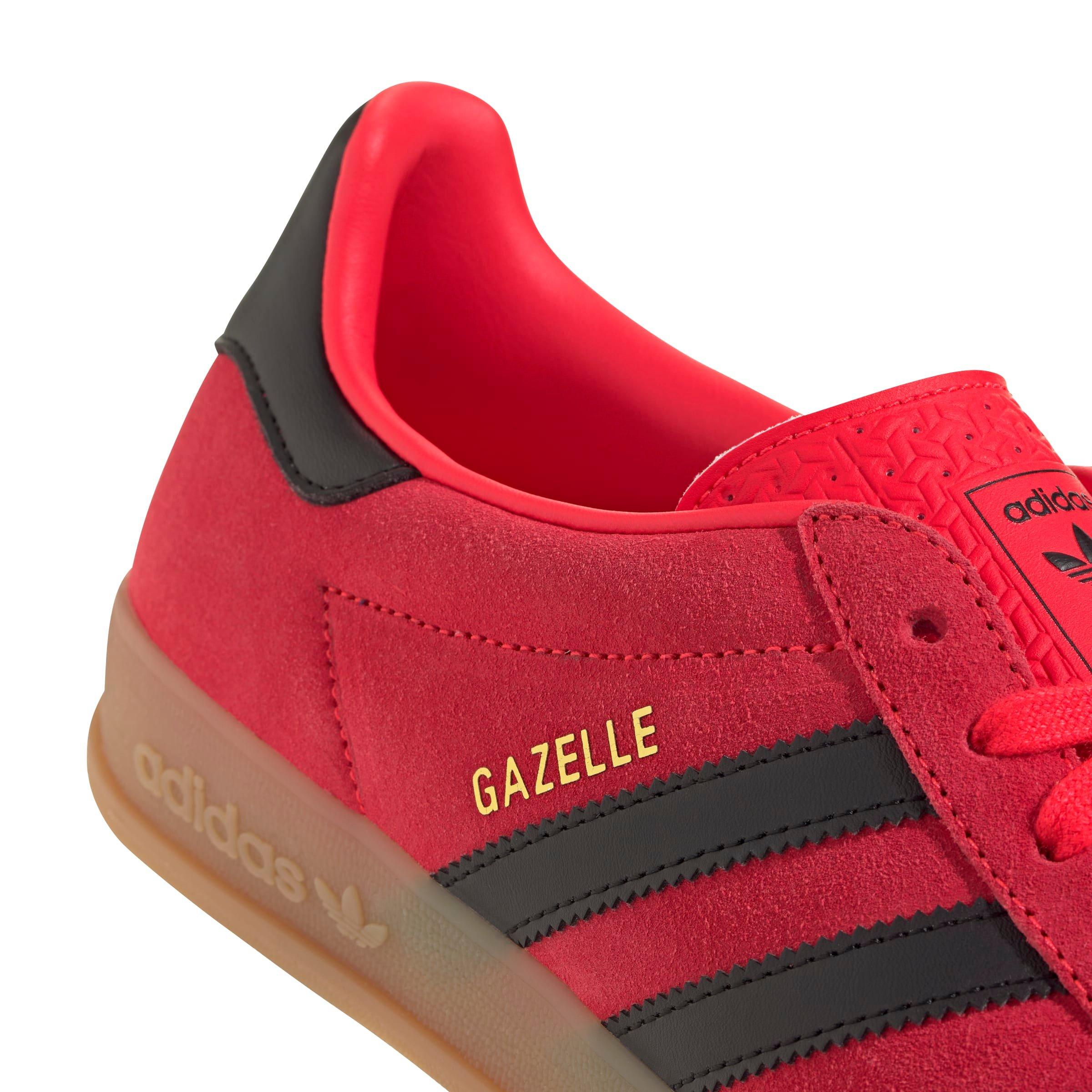 adidas Originals Gazelle "Lucid Red/Core Black/Gold Metallic" Men's Shoe - RED/BLACK/GOLD Thumbnail View 8