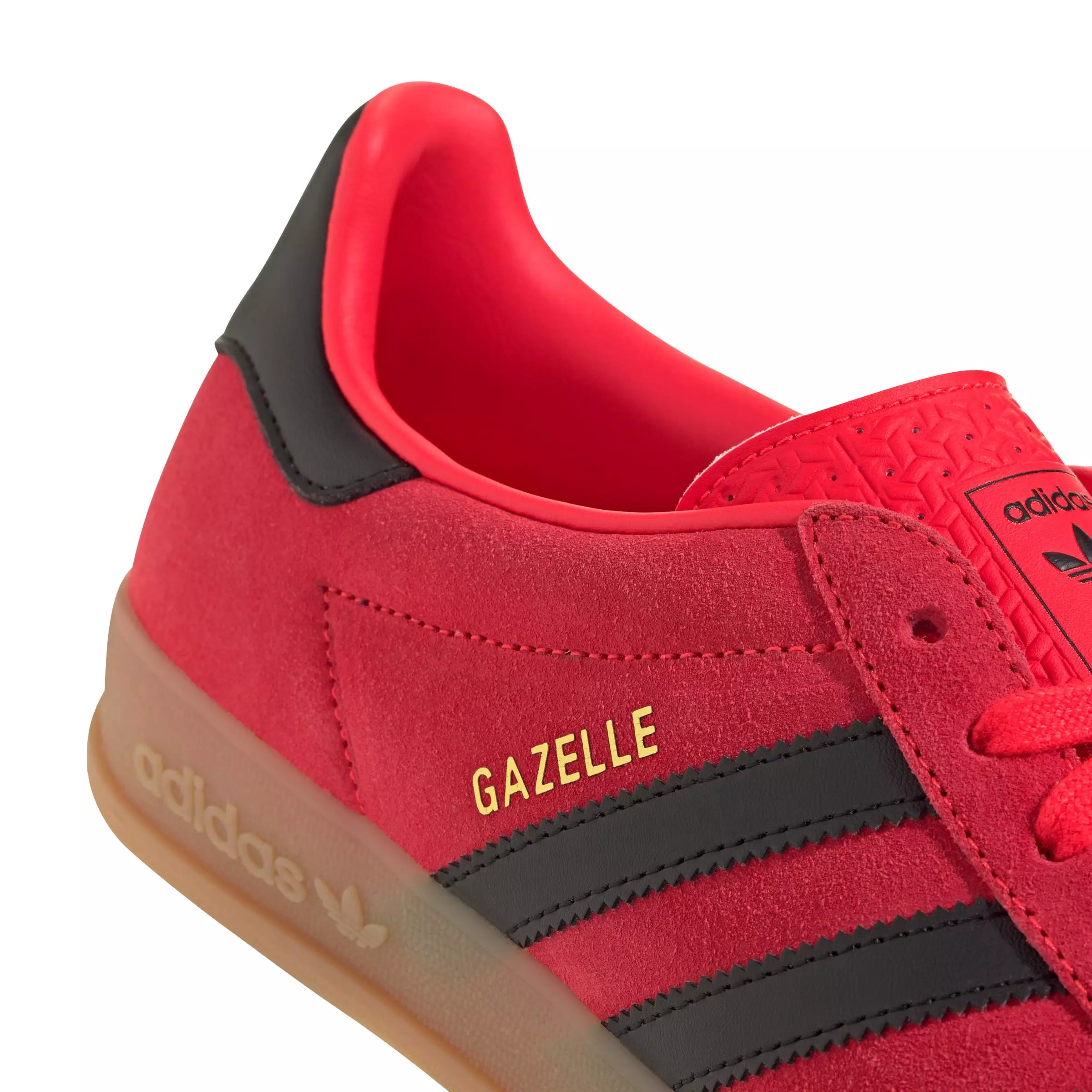 adidas Originals Gazelle "Lucid Red/Core Black/Gold Metallic" Men's Shoe - RED/BLACK/GOLD