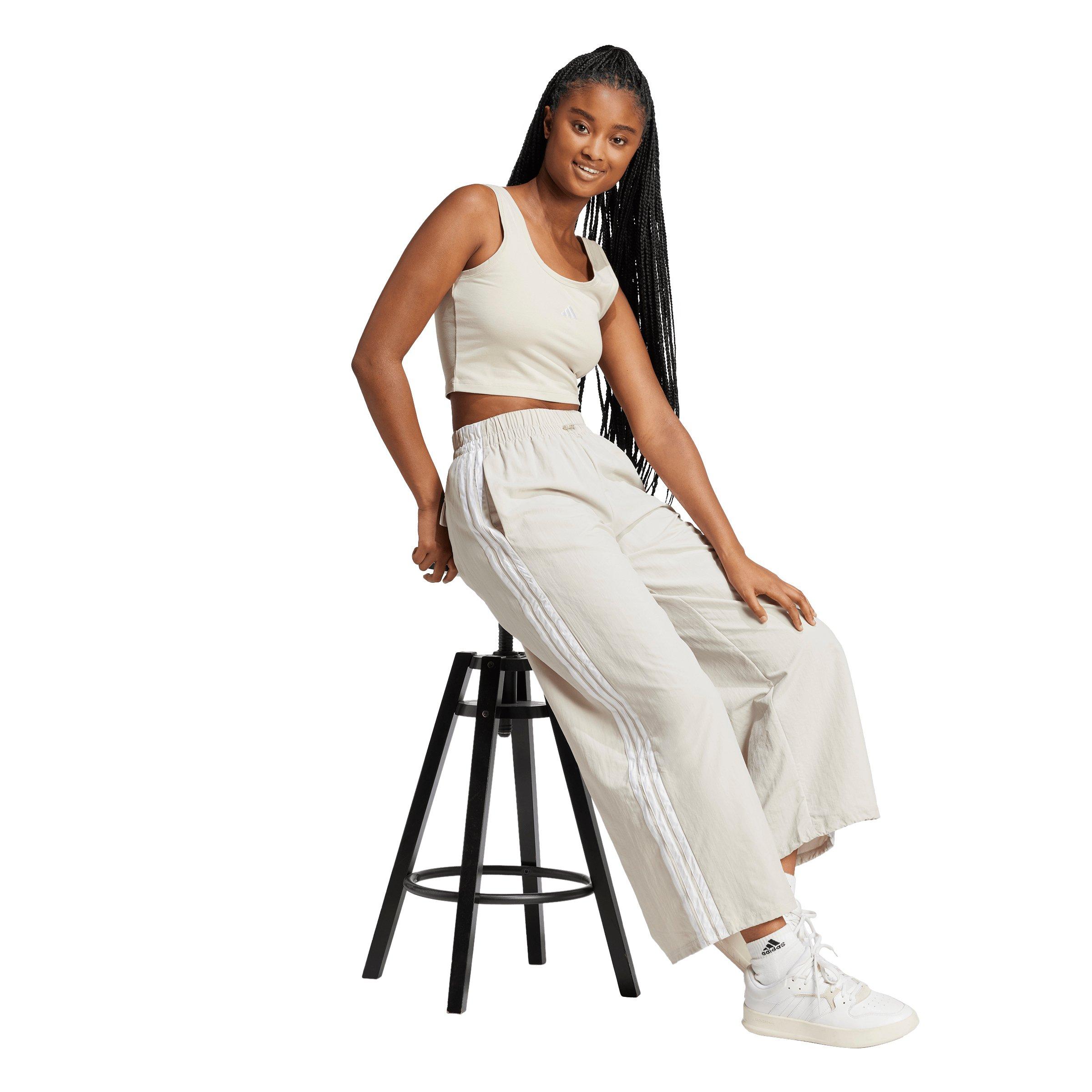 adidas Women's Essentials Small Logo Cotton Lifestyle Tank Top - Beige - BEIGE Thumbnail View 5