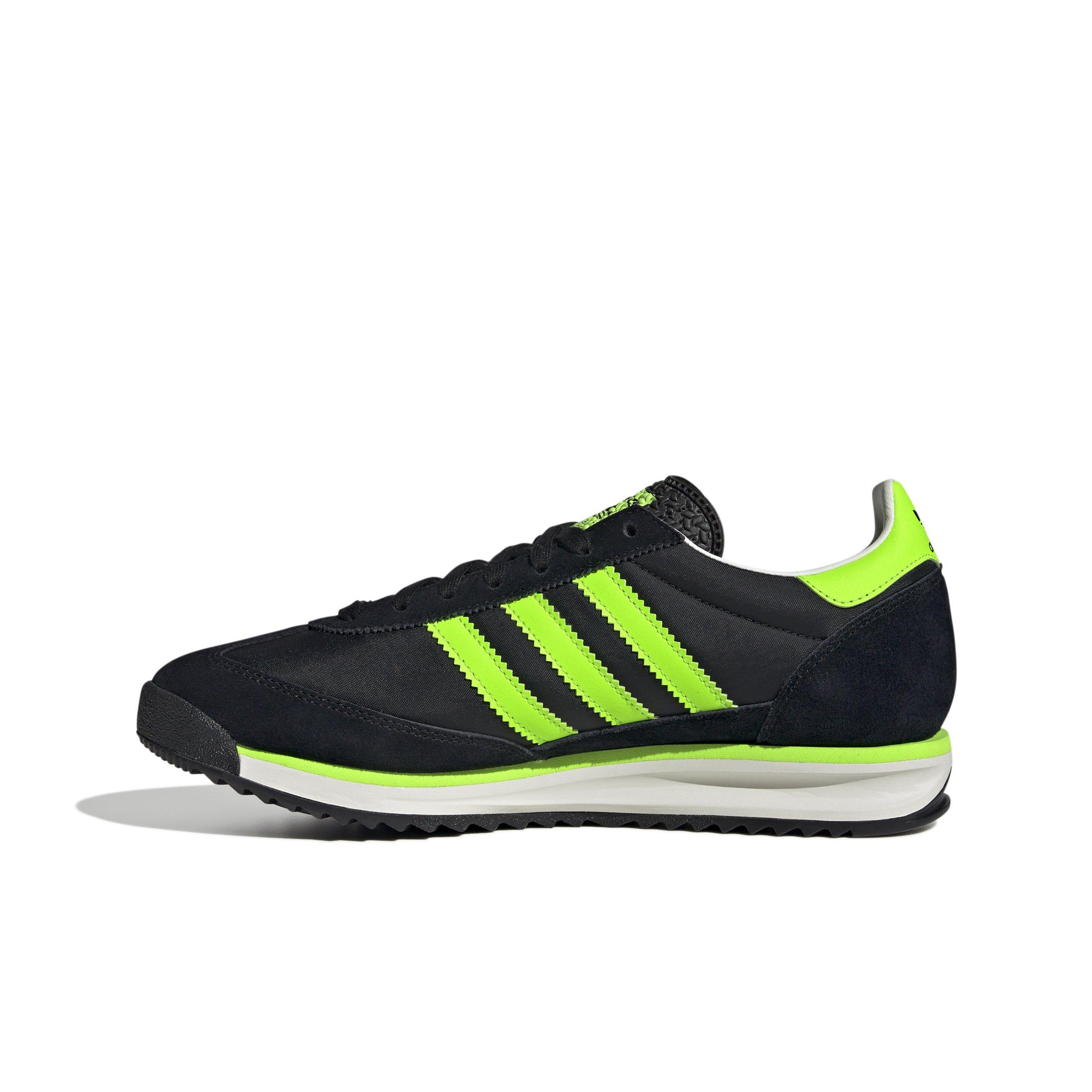 adidas Originals SL 72 RS "Core Black/Solar Green/Off White" Men's Shoe - BLACK/GREEN/OFF WHITE Thumbnail View 2
