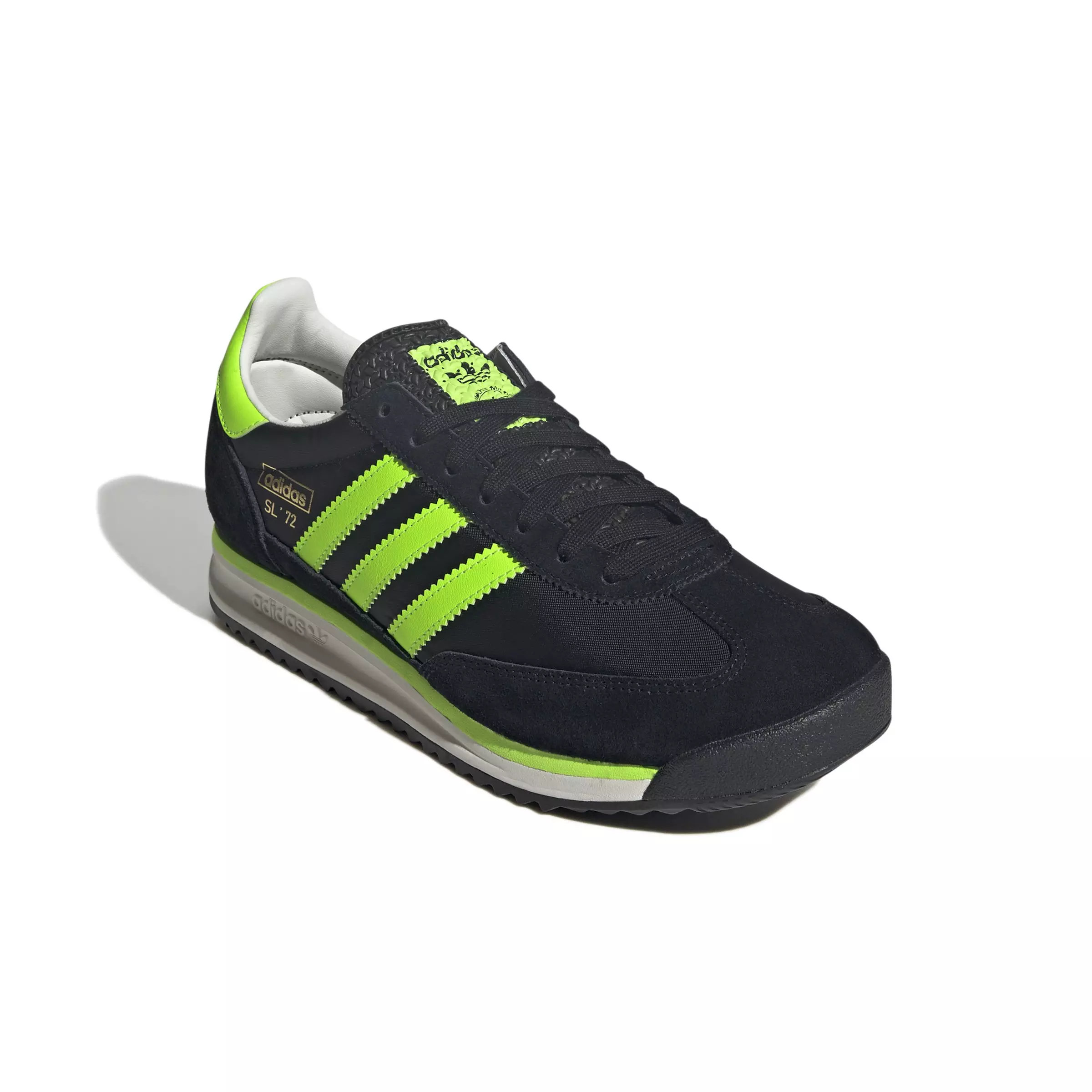 adidas Originals SL 72 RS "Core Black/Solar Green/Off White" Men's Shoe - BLACK/GREEN/OFF WHITE