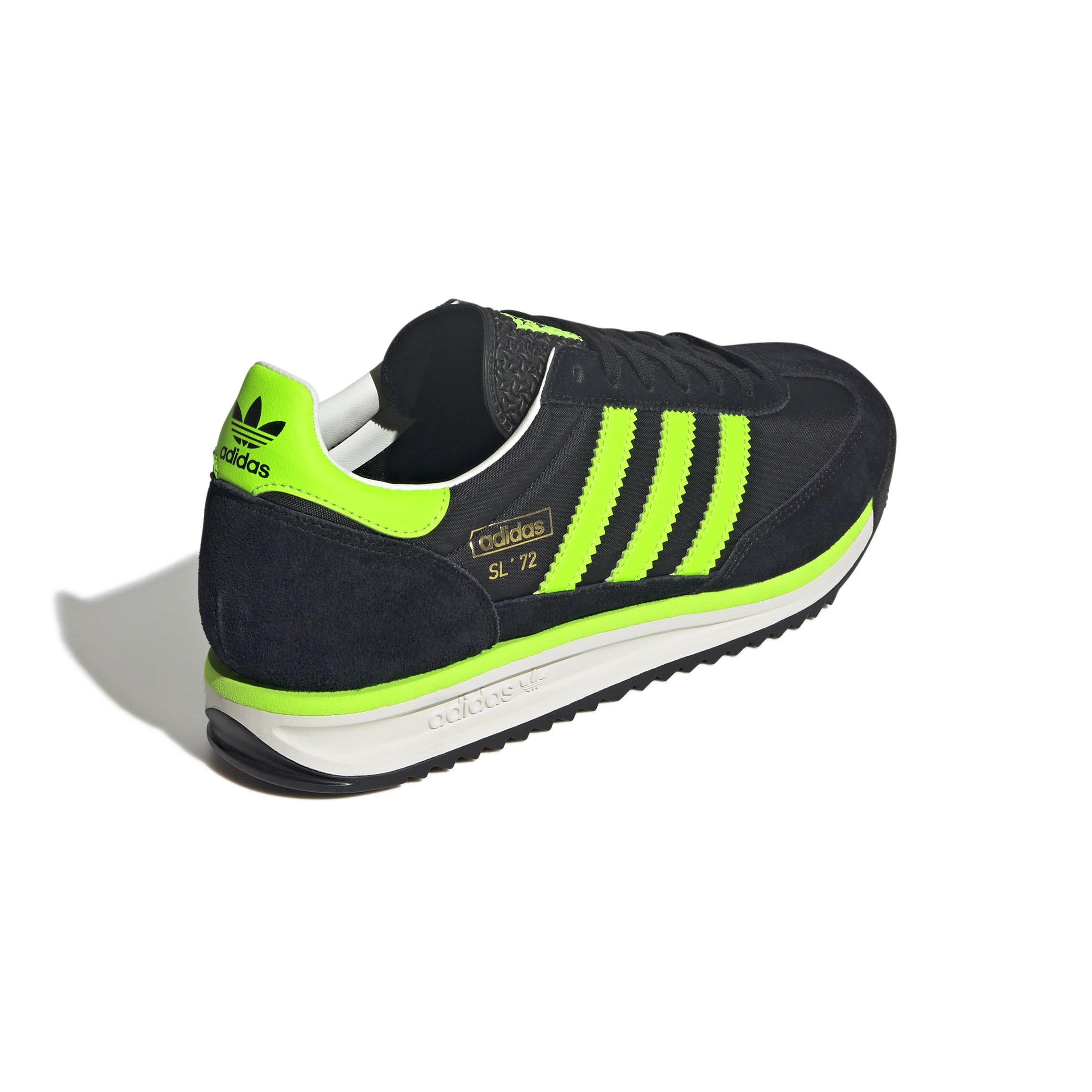 adidas Originals SL 72 RS "Core Black/Solar Green/Off White" Men's Shoe - BLACK/GREEN/OFF WHITE Thumbnail View 4