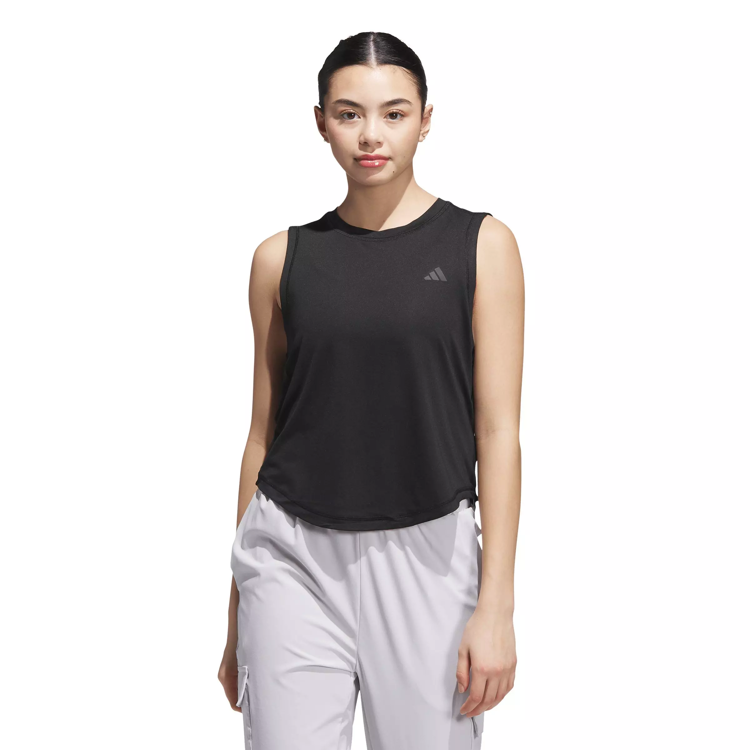 adidas Women's Designed for Train Workout Tank Top - Black - BLACK