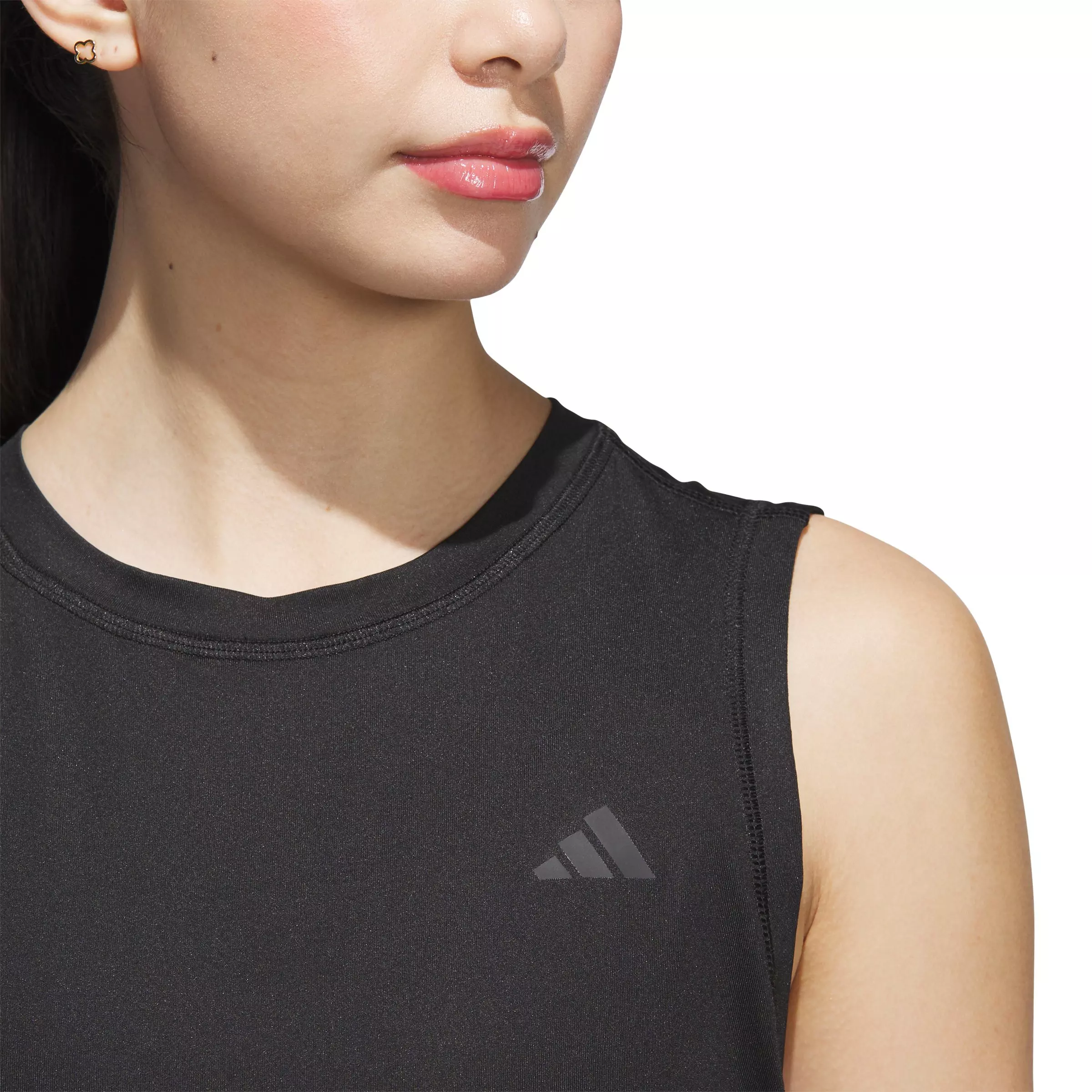 adidas Women's Designed for Train Workout Tank Top - Black - BLACK