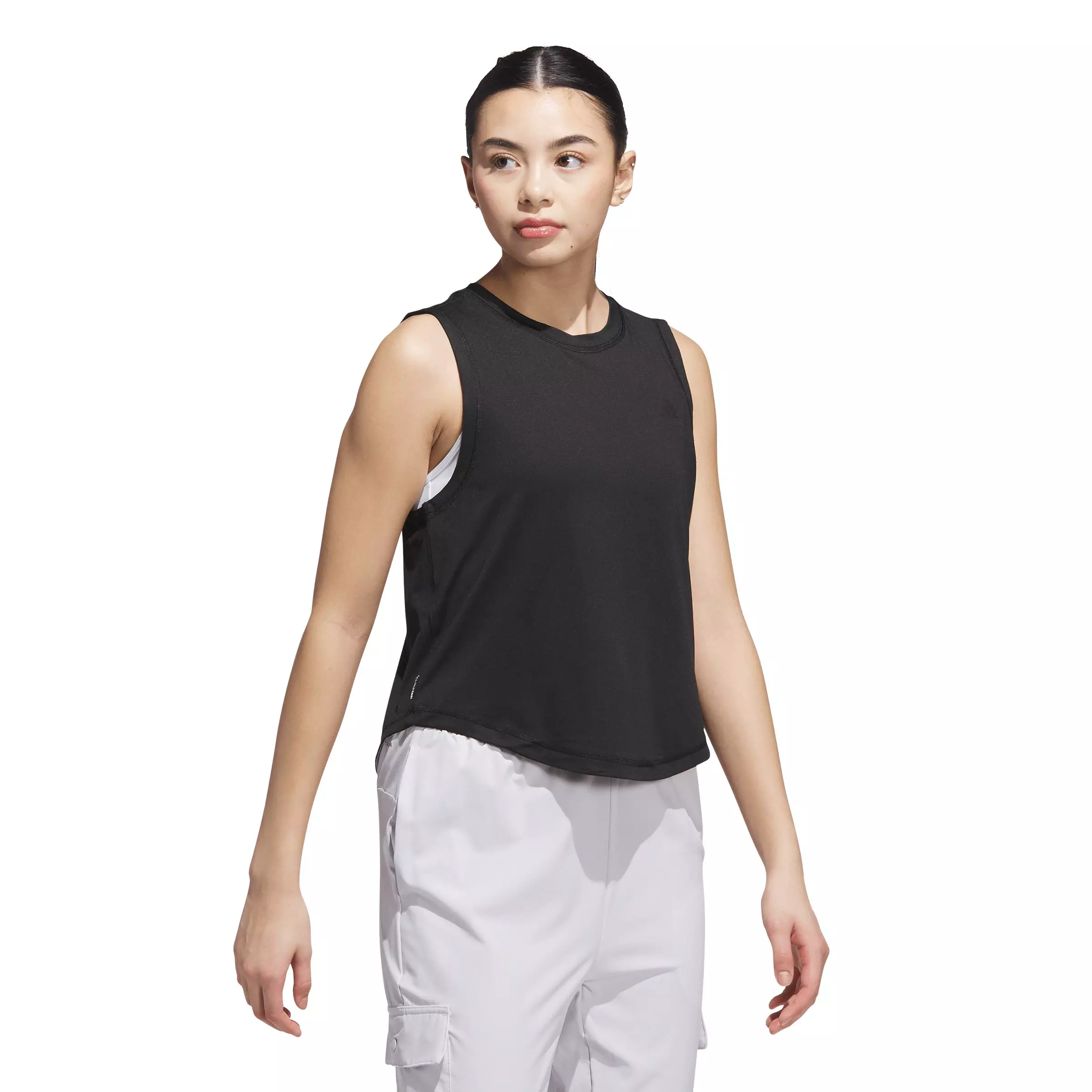 adidas Women's Designed for Train Workout Tank Top - Black - BLACK