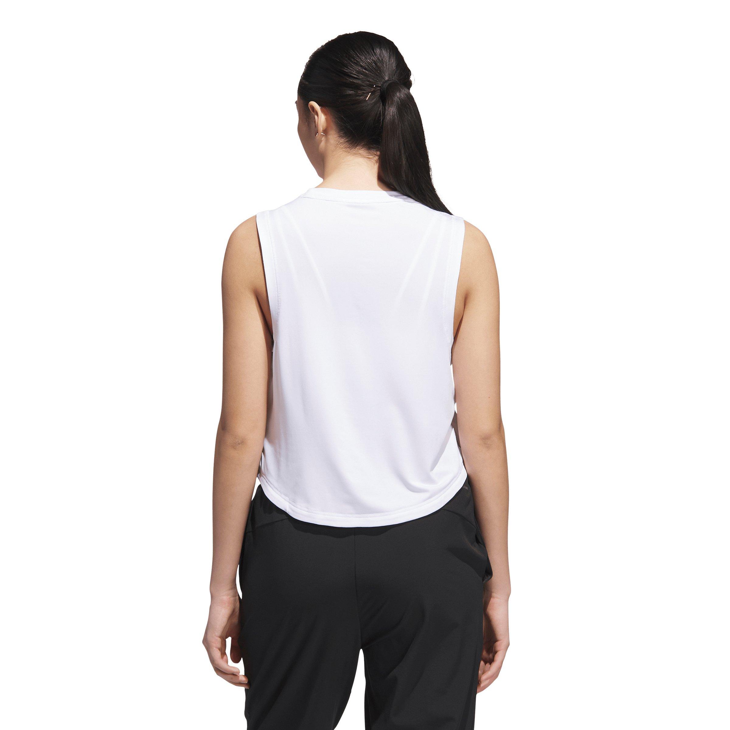 adidas Women's Designed for Train Workout Tank Top - White - WHITE Thumbnail View 2