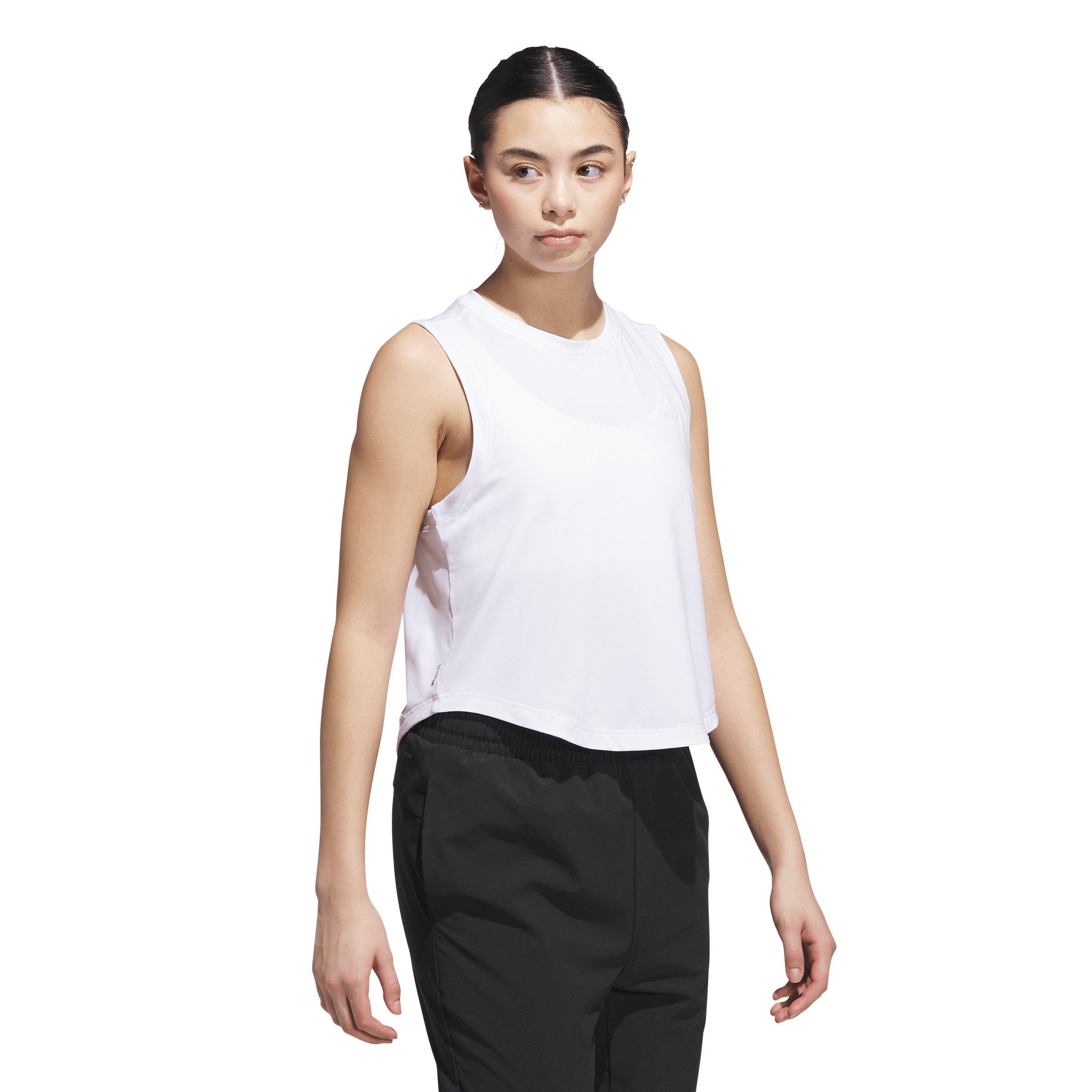 adidas Women's Designed for Train Workout Tank Top - White - WHITE Thumbnail View 5