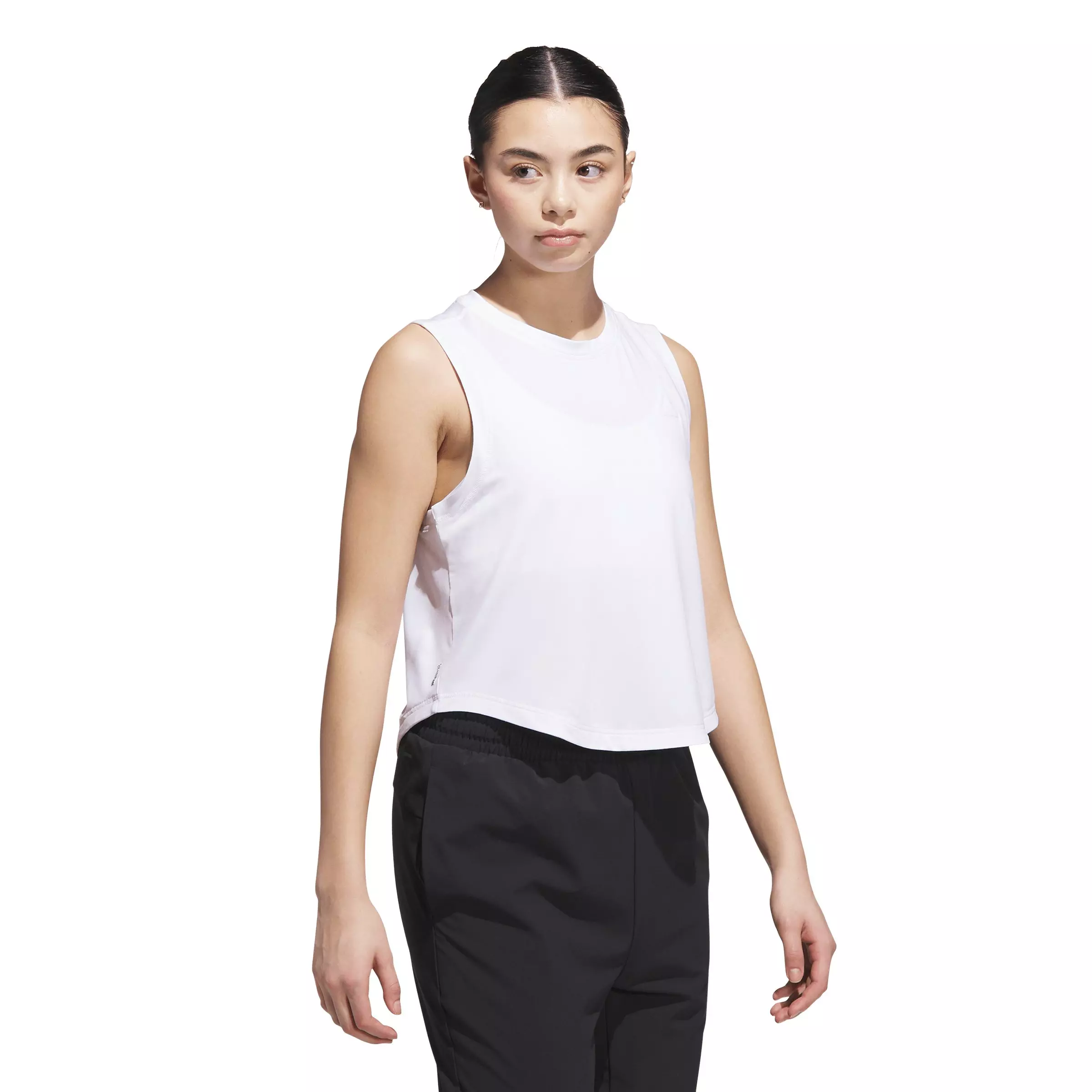 adidas Women's Designed for Train Workout Tank Top - White - WHITE