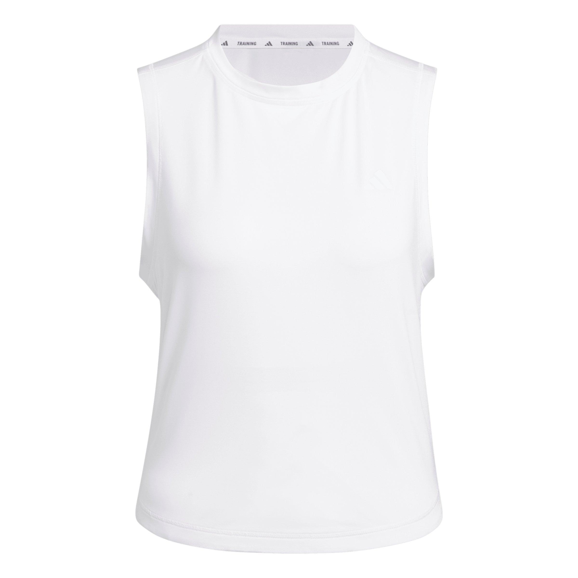 adidas Women's Designed for Train Workout Tank Top - White - WHITE Thumbnail View 6