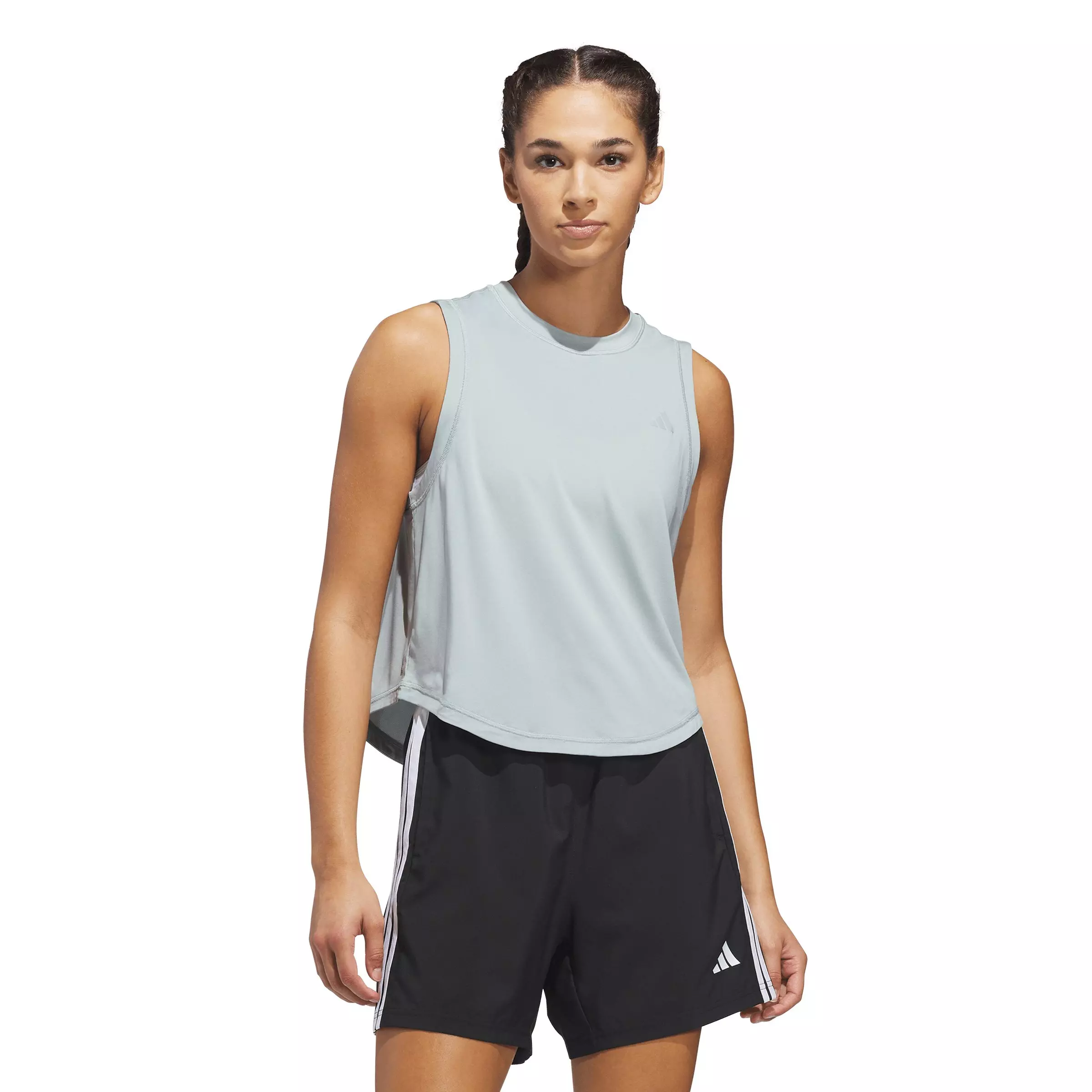 adidas Women's Designed for Train Workout Tank Top - Sage Green - SAGE GREEN