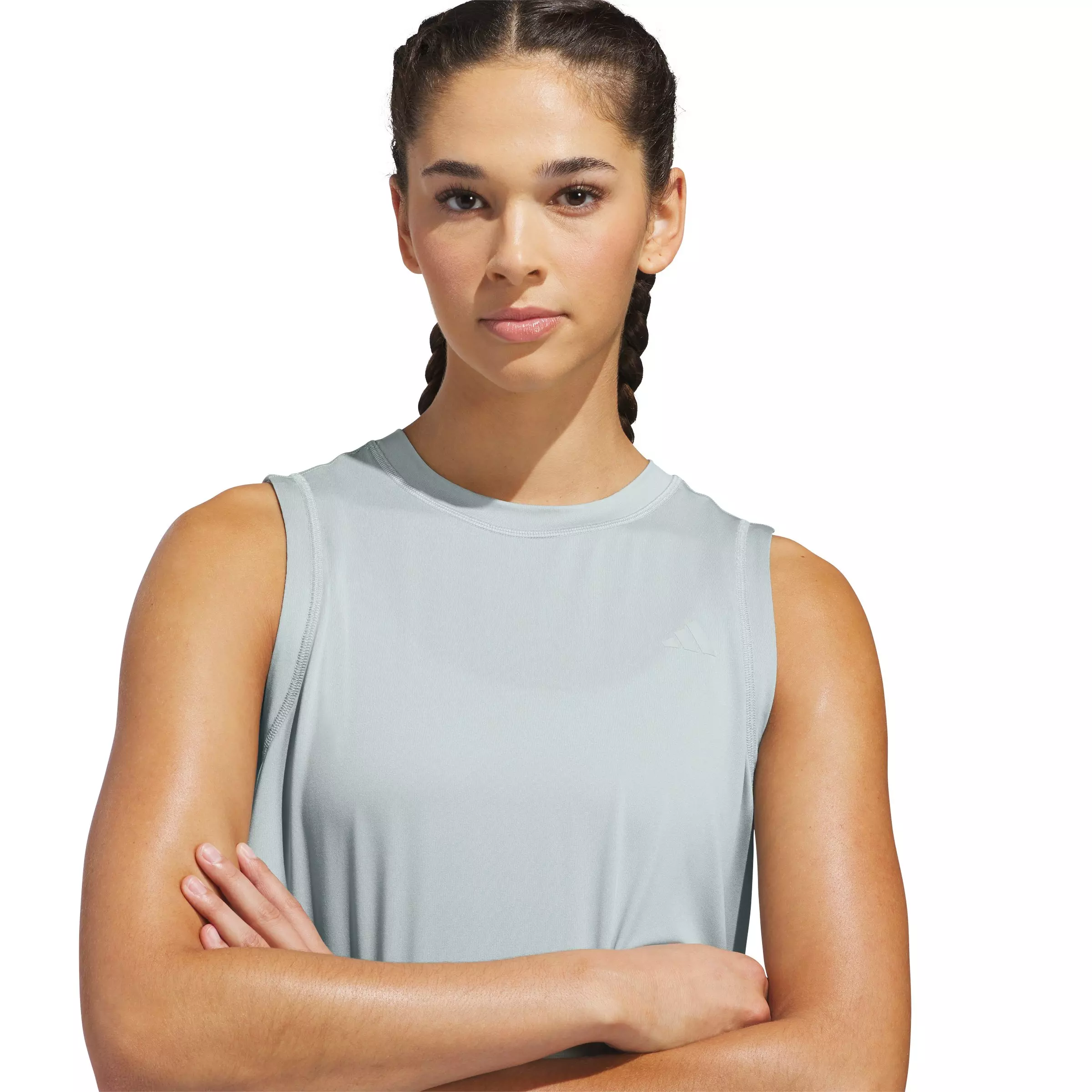 adidas Women's Designed for Train Workout Tank Top - Sage Green - SAGE GREEN