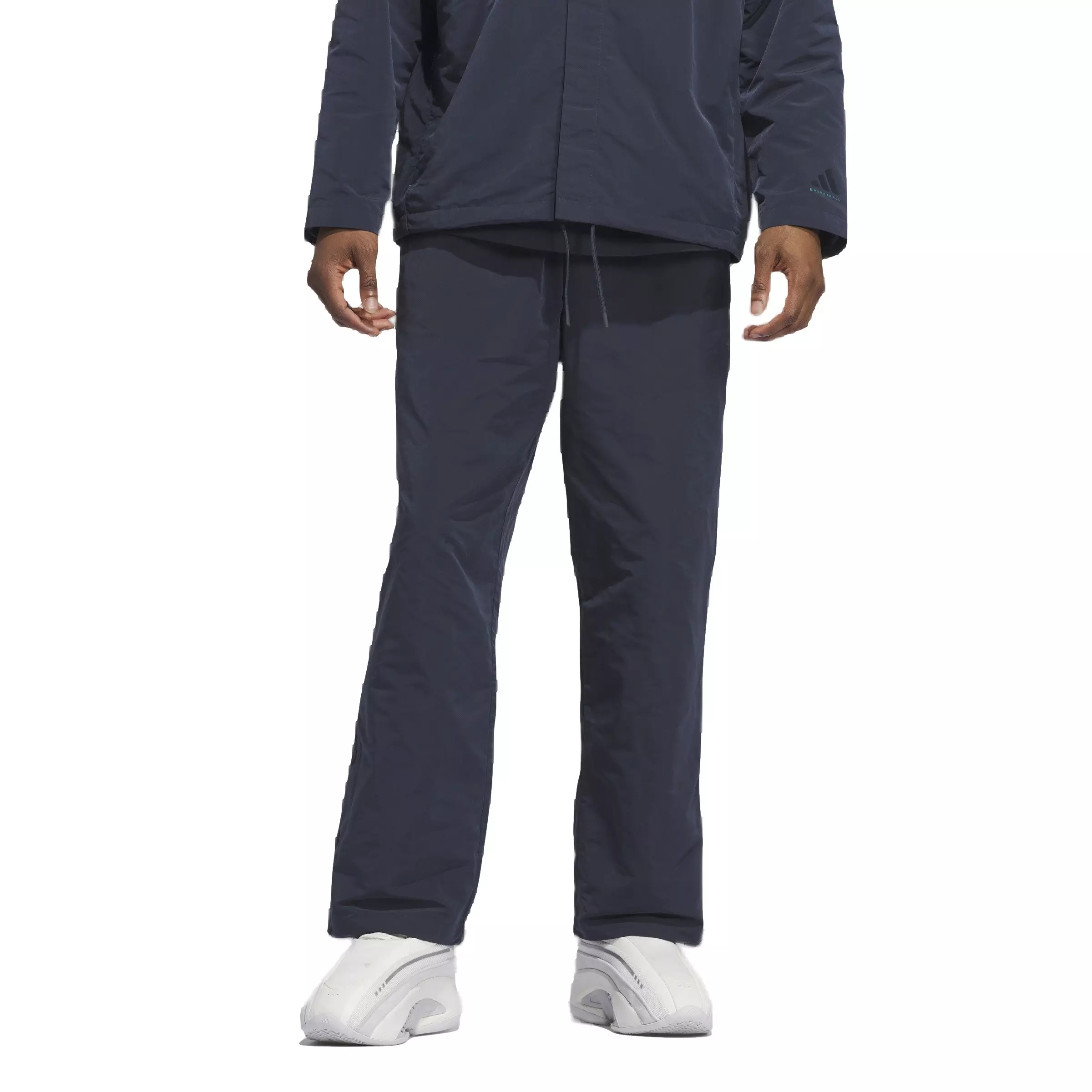 adidas Originals Men's Basketball Woven Snap Tracksuit Pants -Blue - BLUE
