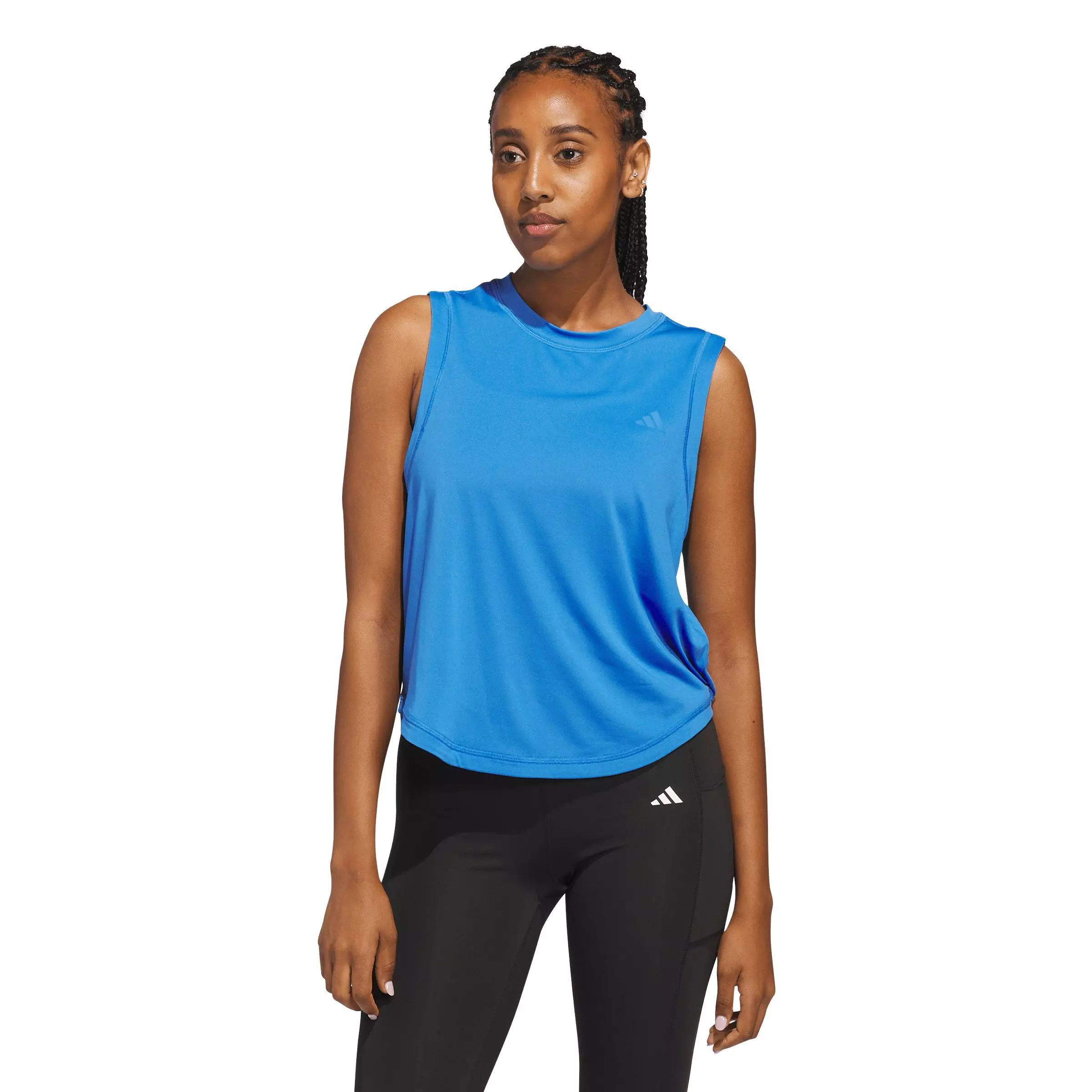 adidas Women's Designed for Train Workout Tank Top - Blue - BLUE