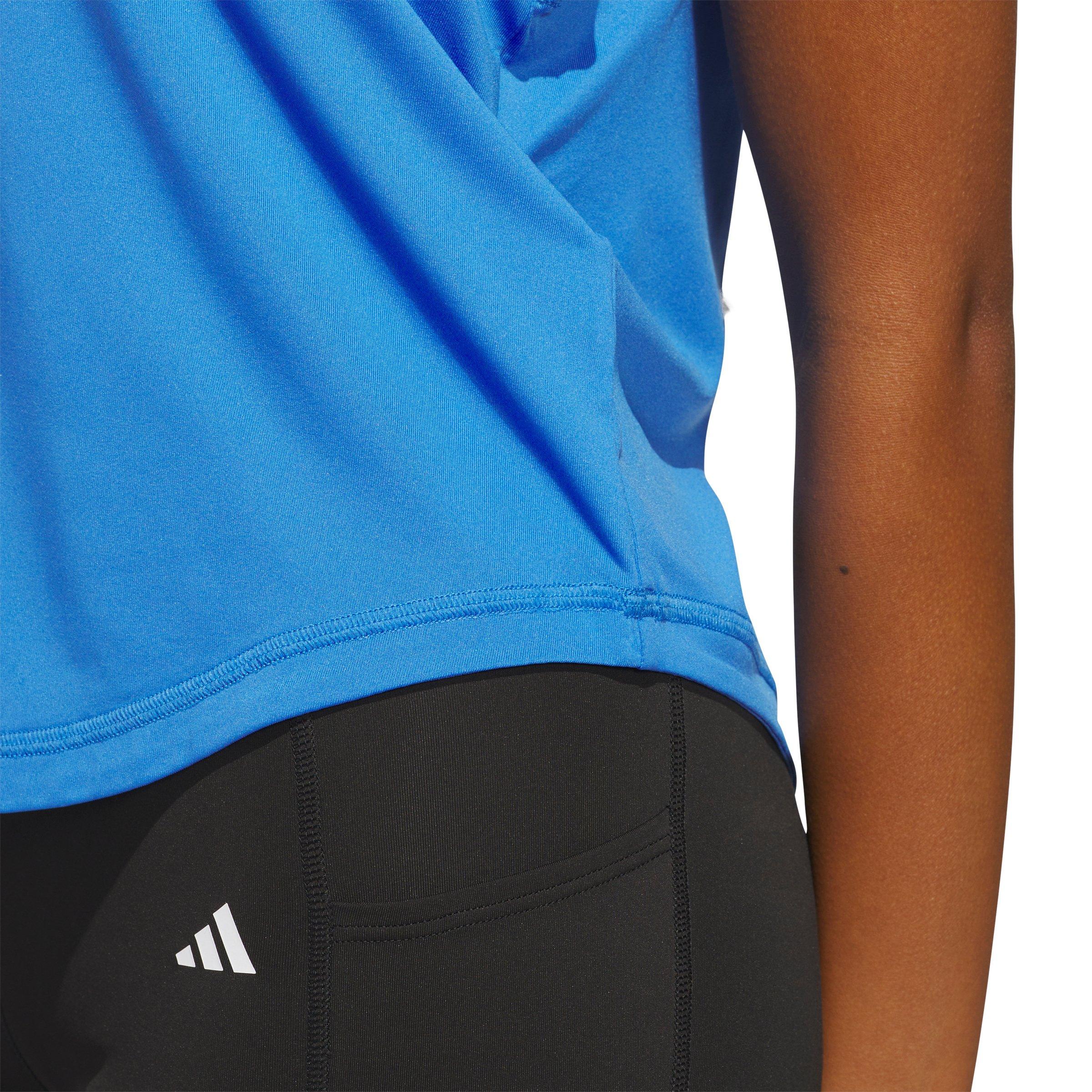 adidas Women's Designed for Train Workout Tank Top - Blue - BLUE Thumbnail View 4