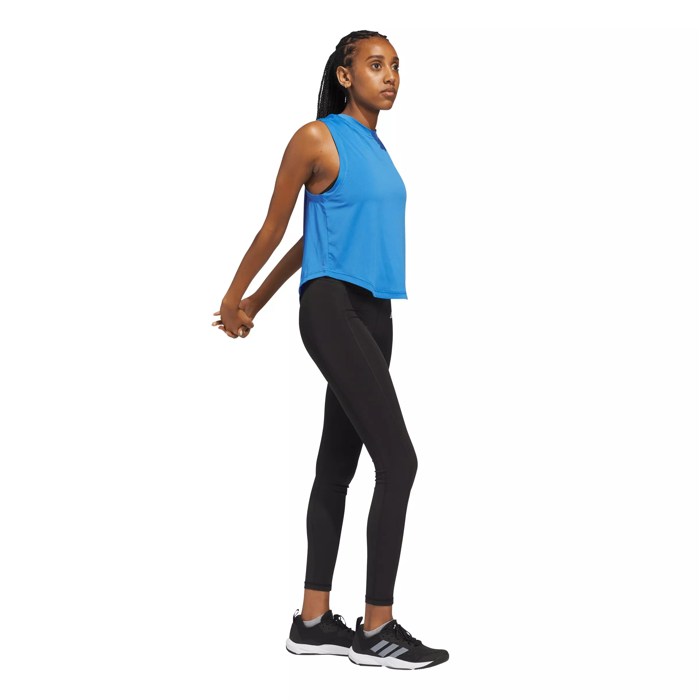 adidas Women's Designed for Train Workout Tank Top - Blue - BLUE