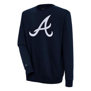 Antigua Men's Atlanta Braves Chest Logo Victory Crew