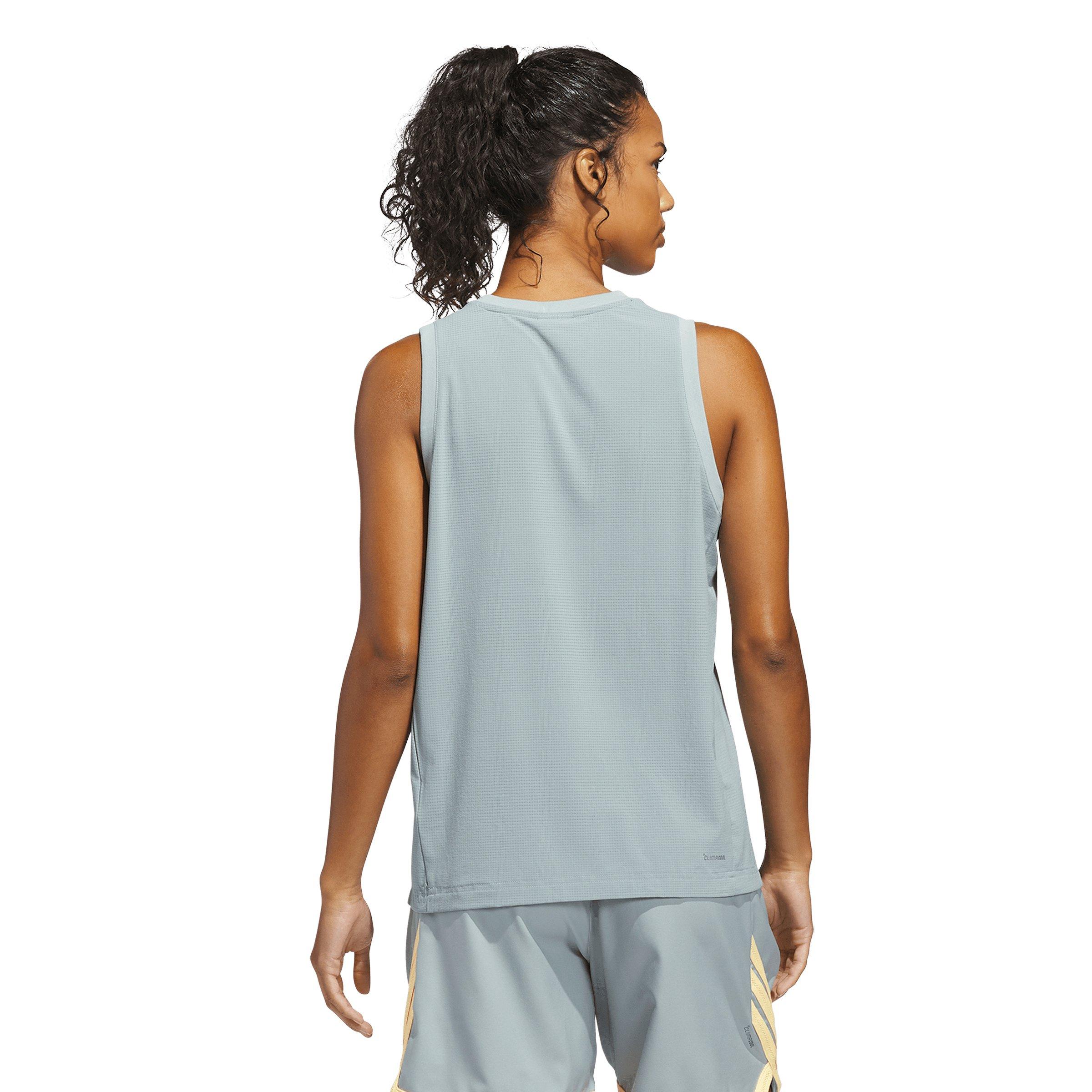adidas Women's Select Woven Tank Top - Sage Green - SAGE GREEN Thumbnail View 2