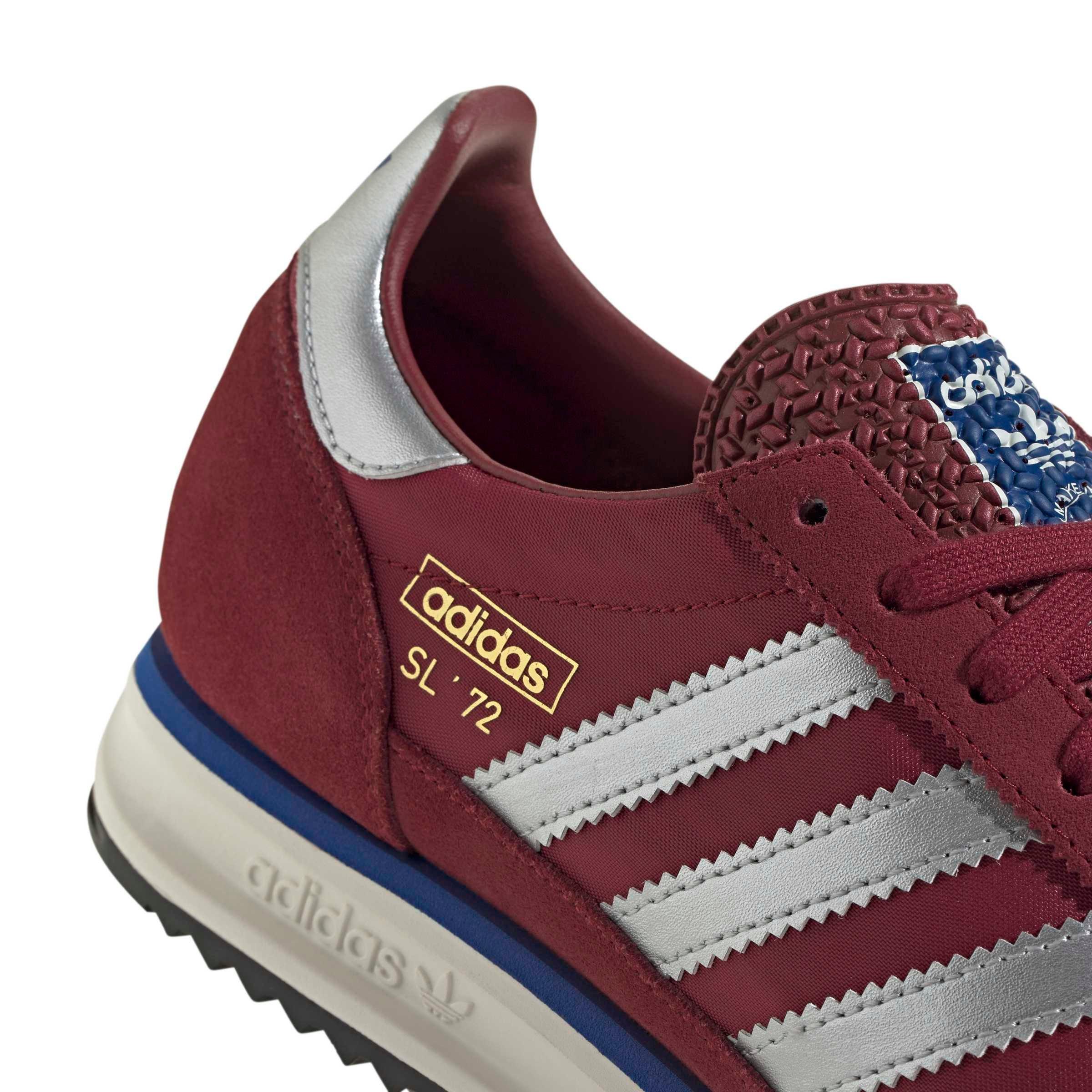 adidas Originals SL 72 RS "Noble Maroon/Silver Metallic/Off White" Men's Shoe - MAROON/SILVER/OFF WHITE Thumbnail View 5
