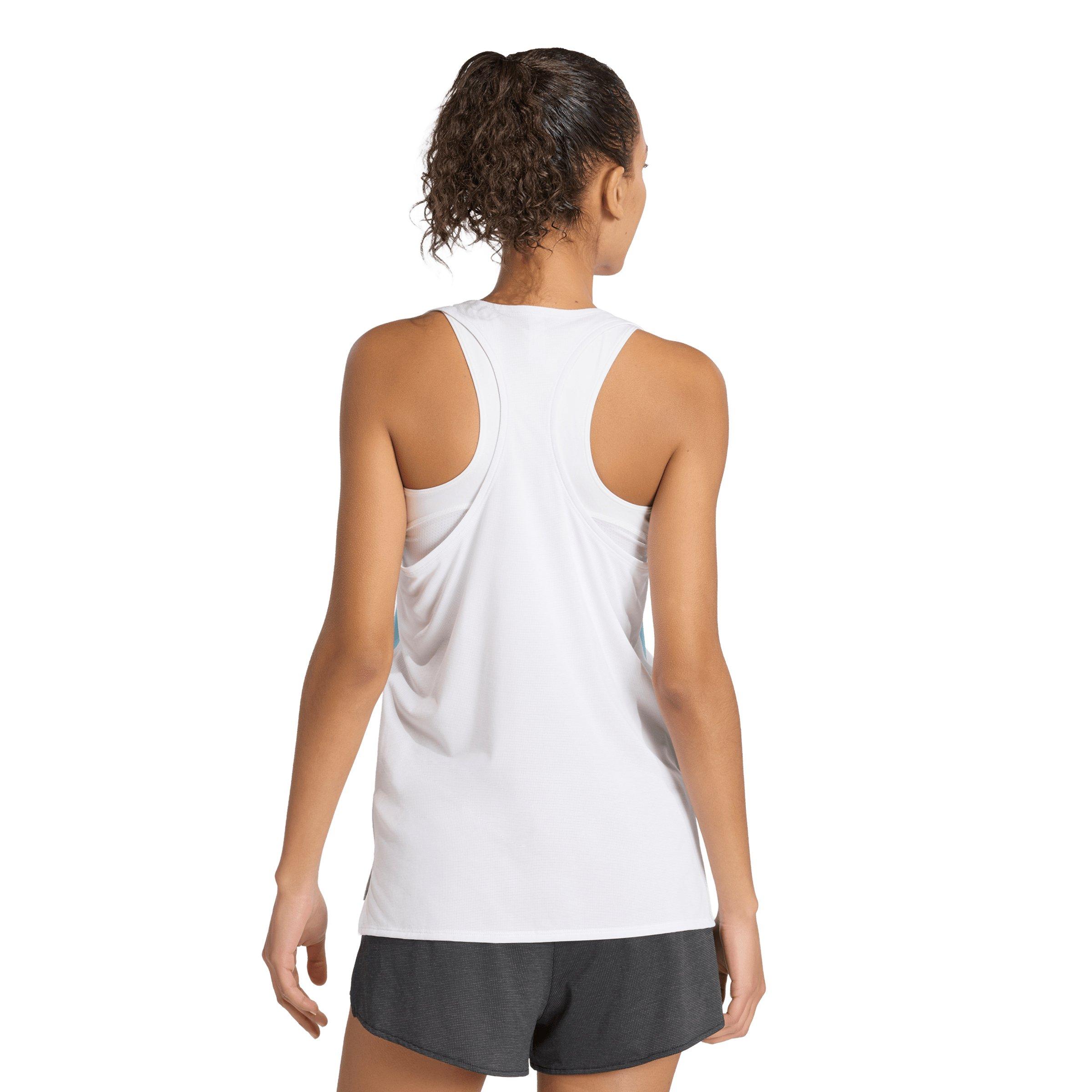 adidas Women's All-Time Classics Singlet - White/Blue - WHITE/BLUE Thumbnail View 2