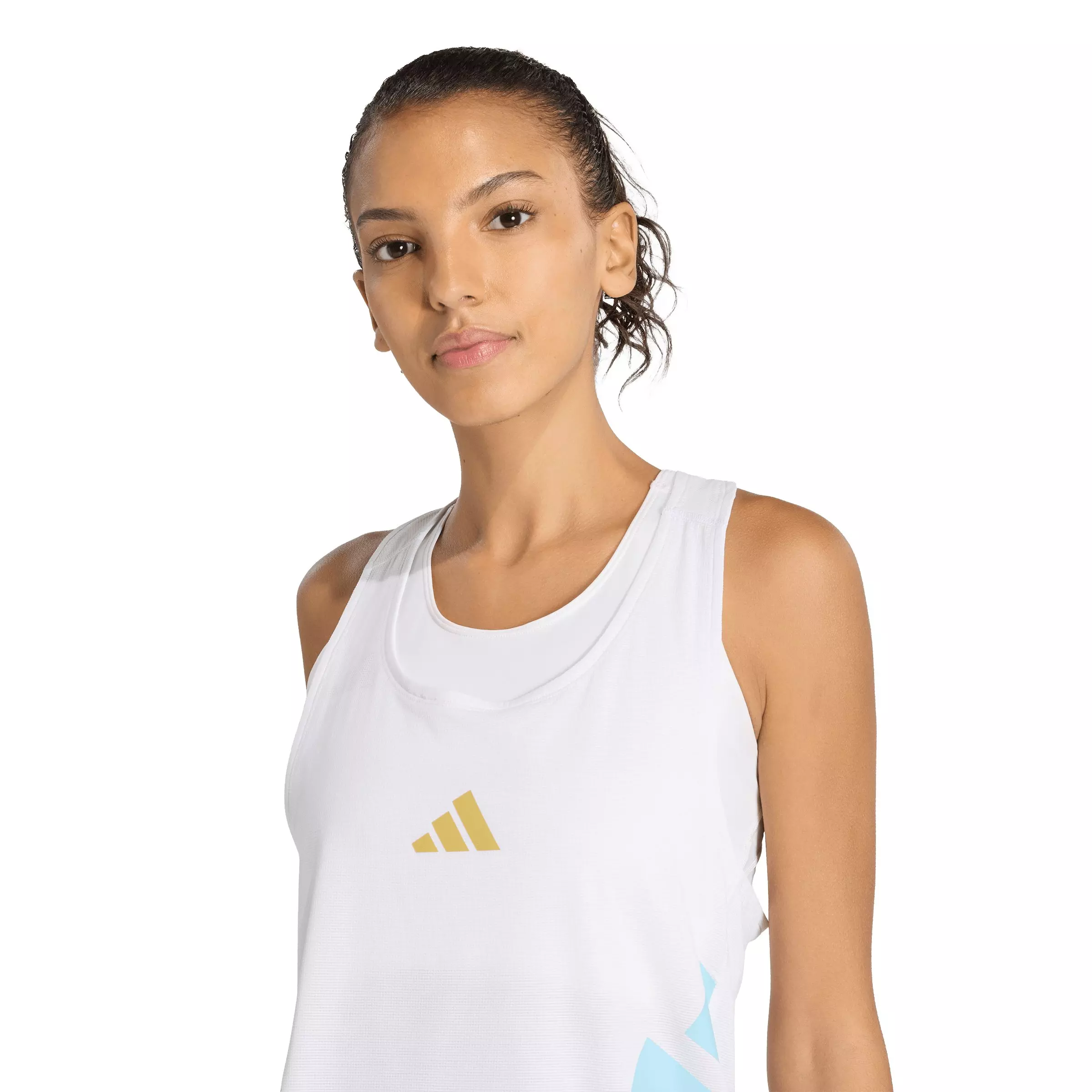 adidas Women's All-Time Classics Singlet - White/Blue - WHITE/BLUE
