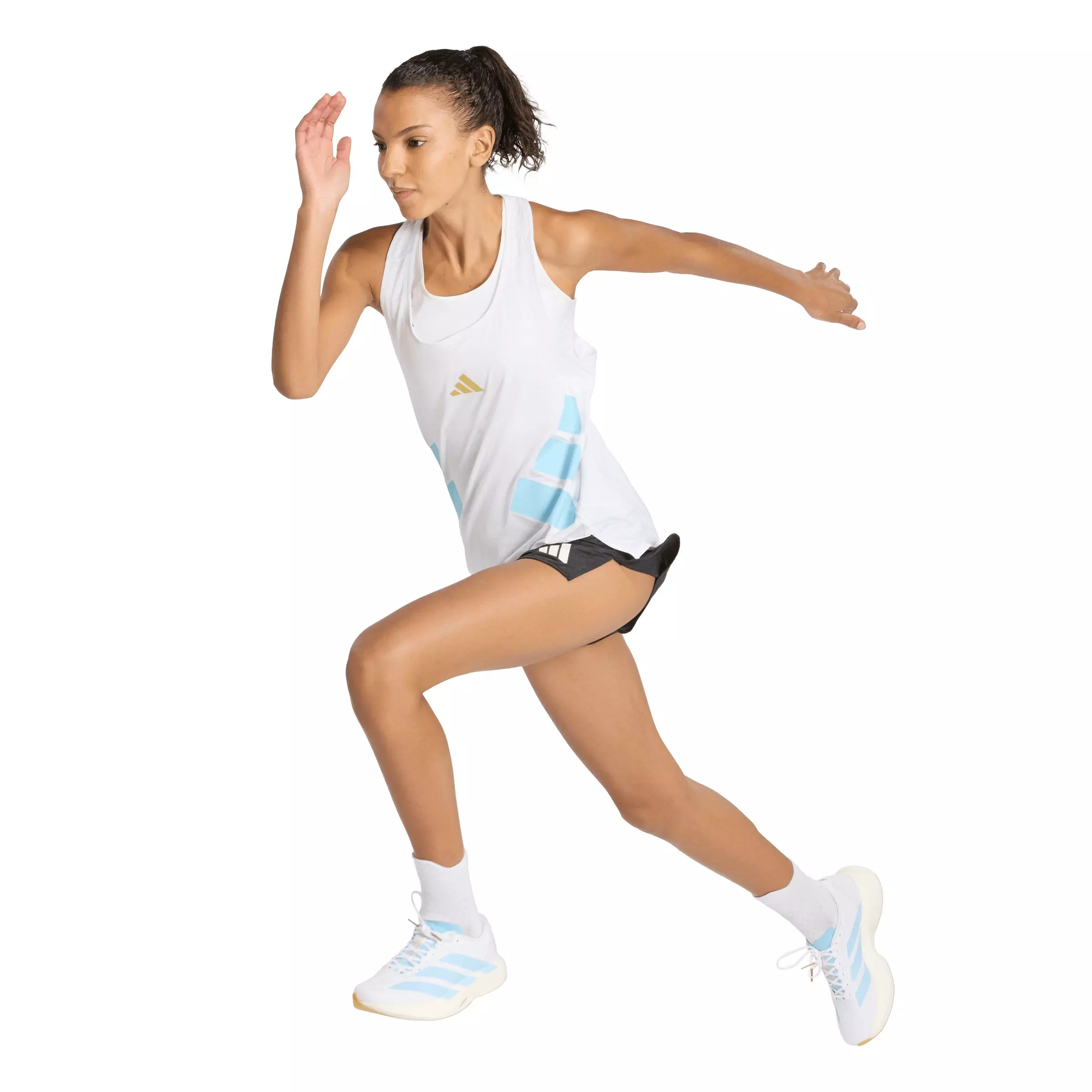 adidas Women's All-Time Classics Singlet - White/Blue - WHITE/BLUE