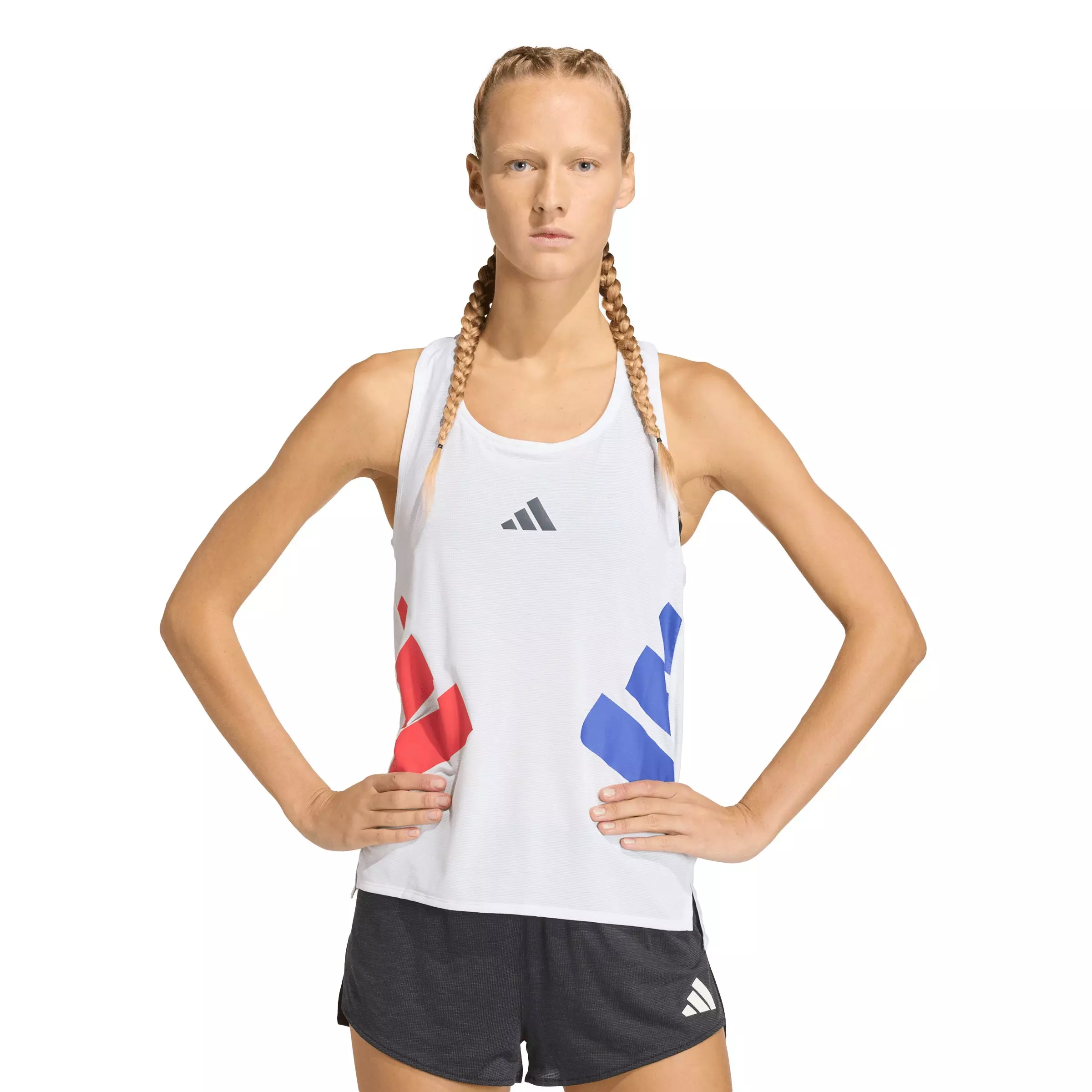 adidas Women's All-Time Classics Singlet - White/Red/Blue - WHITE/RED/BLUE