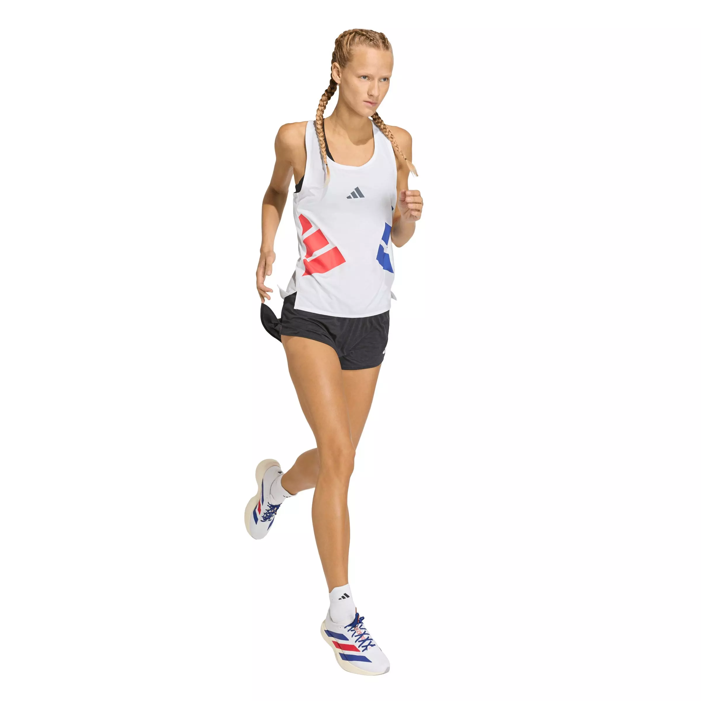 adidas Women's All-Time Classics Singlet - White/Red/Blue - WHITE/RED/BLUE
