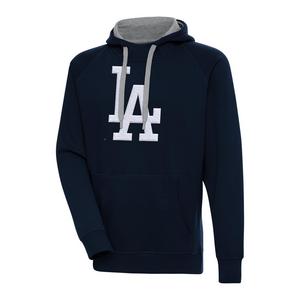 Antigua Men's Los Angeles Dodgers Chest Logo Victory Pullover Hoodie