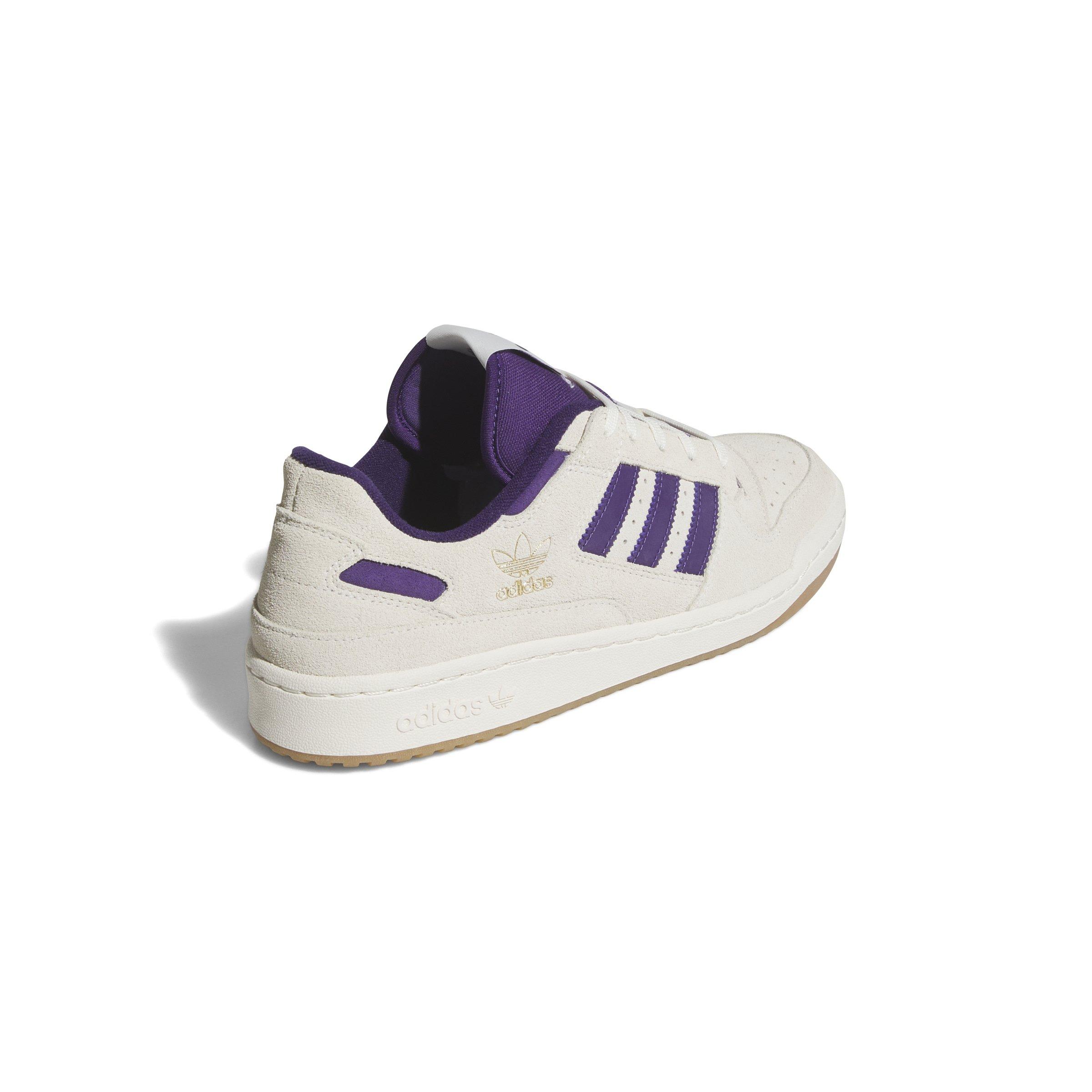 adidas Forum Low CL "Off White/Violet/Gum M2" Men's Shoe - OFF WHITE/VIOLET/GUM Thumbnail View 4