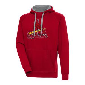 Antigua Men's St. Louis Cardinals Chest Logo Victory Pullover Hoodie