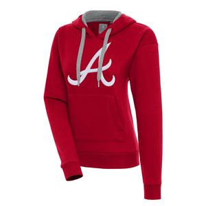 Antigua Women's Atlanta Braves Victory Pullover Hoodie