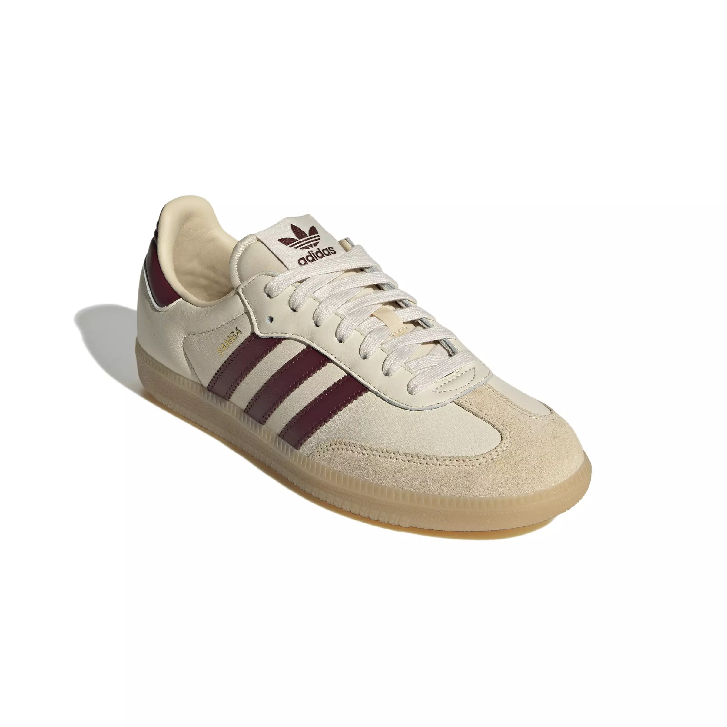 adidas Originals Samba OG "Wonder White/Shadow Red/Gum 3" Men's Shoe - WHITE/RED/GUM