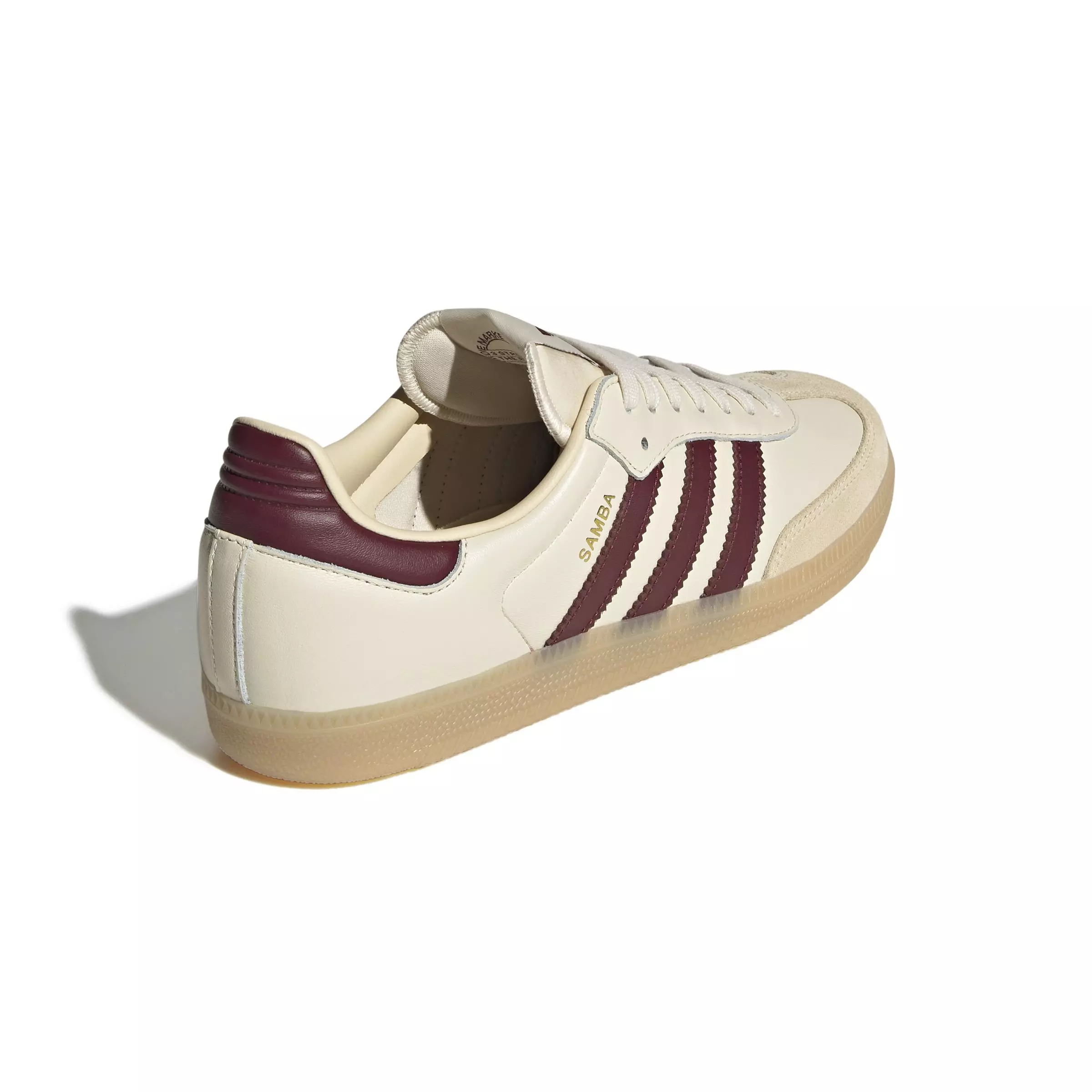 adidas Originals Samba OG "Wonder White/Shadow Red/Gum 3" Men's Shoe - WHITE/RED/GUM