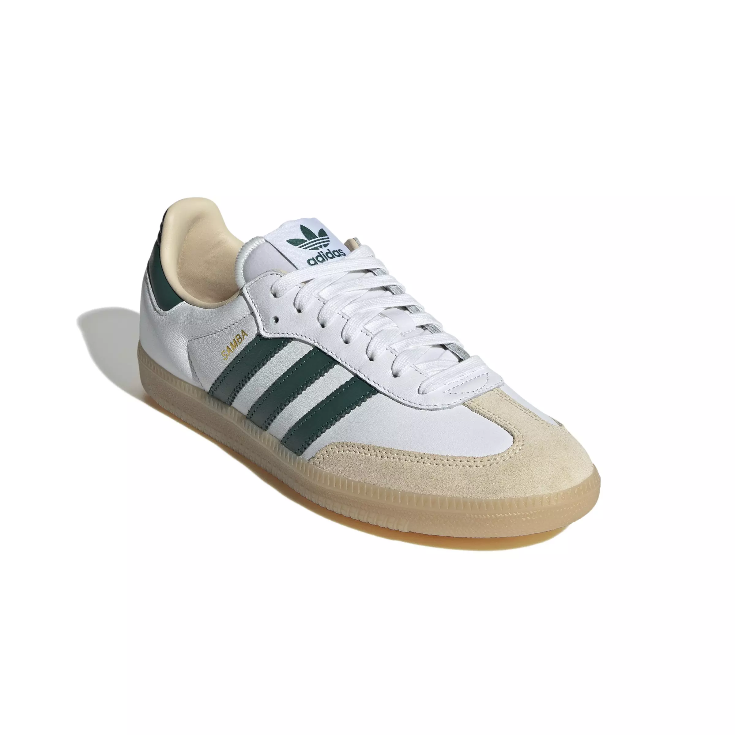adidas Originals Samba OG "Ftwr White/Collegiate Green/Gum 3" Men's Shoe - WHITE/GREEN/GUM