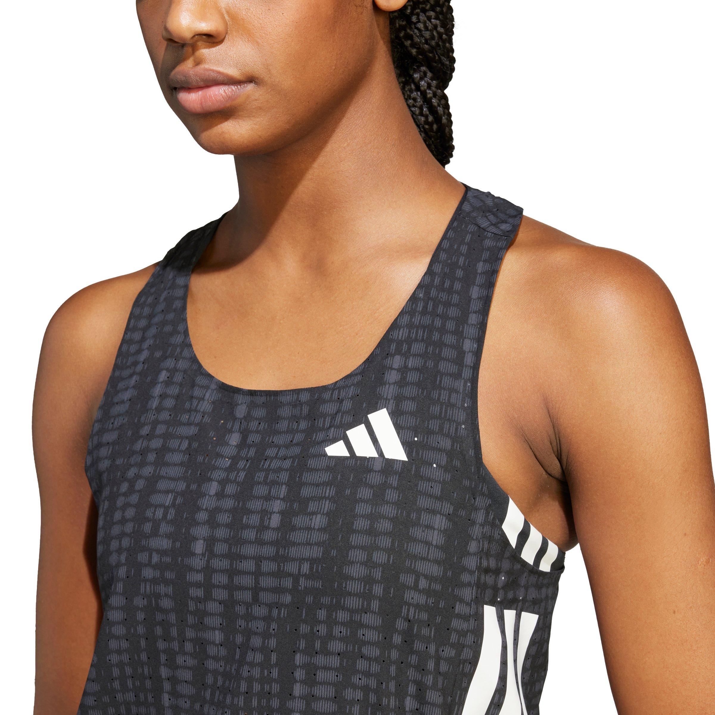 adidas Women's Adizero Running Singlet - Carbon - CARBON Thumbnail View 3