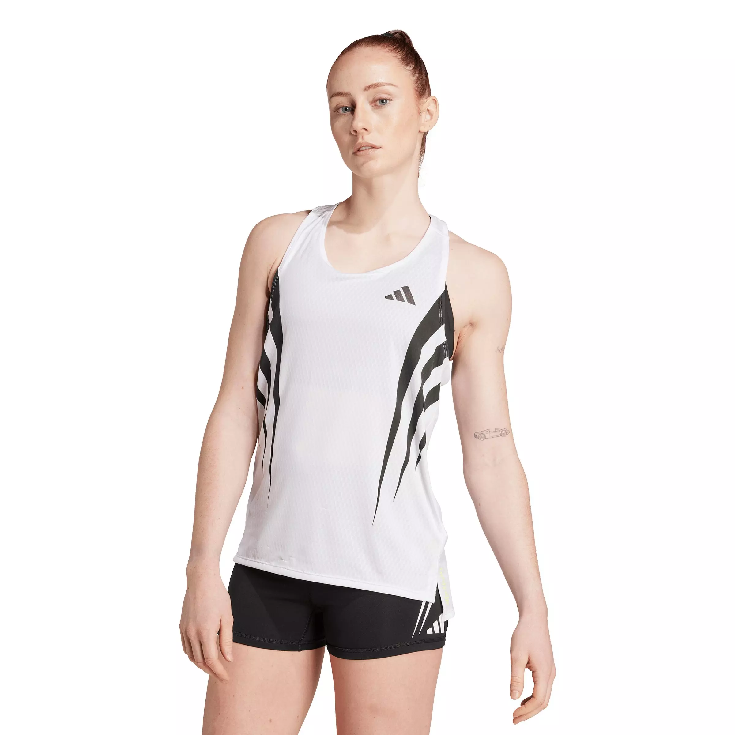 adidas Women's Adizero Archive Running Singlet - White - WHITE