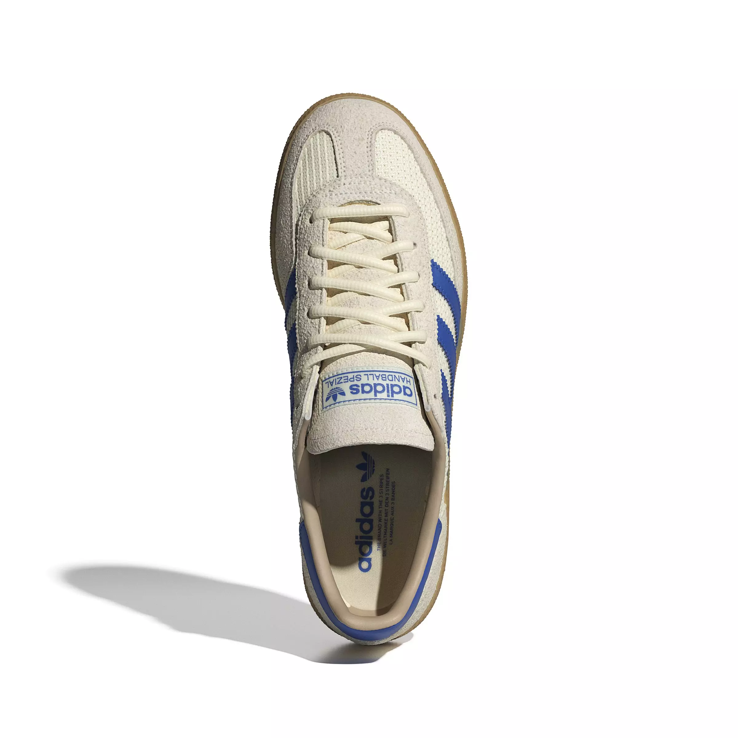 adidas Originals Handball Spezial "Cream White/Blue/Warm Sandstone" Men's Shoe - WHITE/BLUE/SANDSTONE
