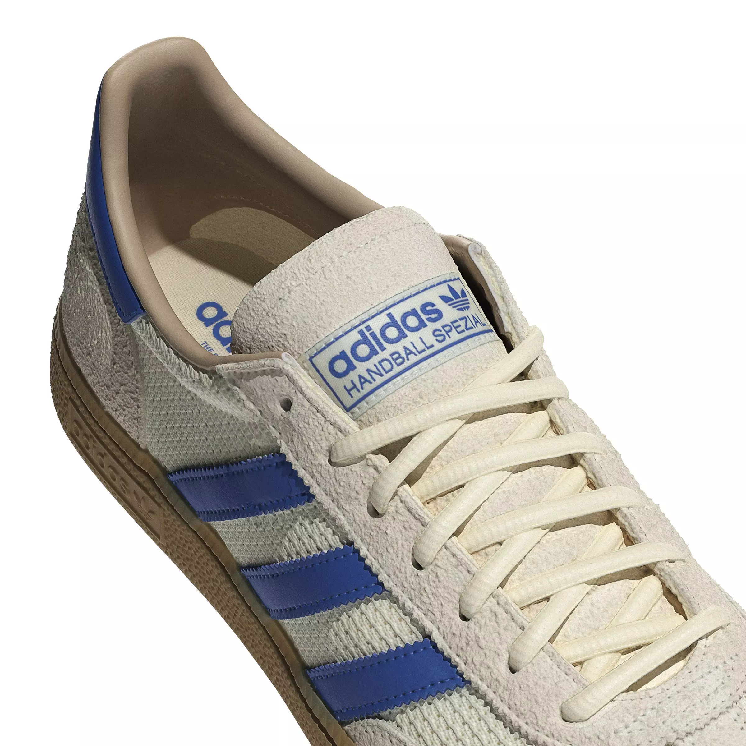 adidas Originals Handball Spezial "Cream White/Blue/Warm Sandstone" Men's Shoe - WHITE/BLUE/SANDSTONE