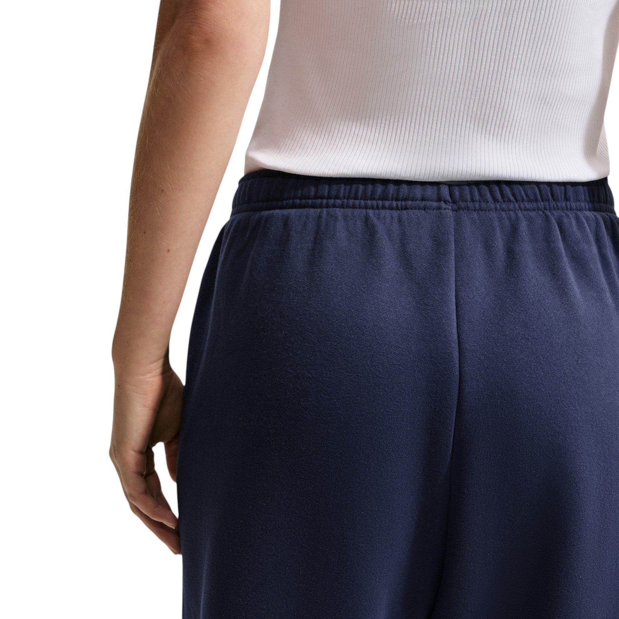 Nike Women's Studio Fleece Medium Weight High-Rise Oversized Cuffed Sweatpants - Navy - NAVY
