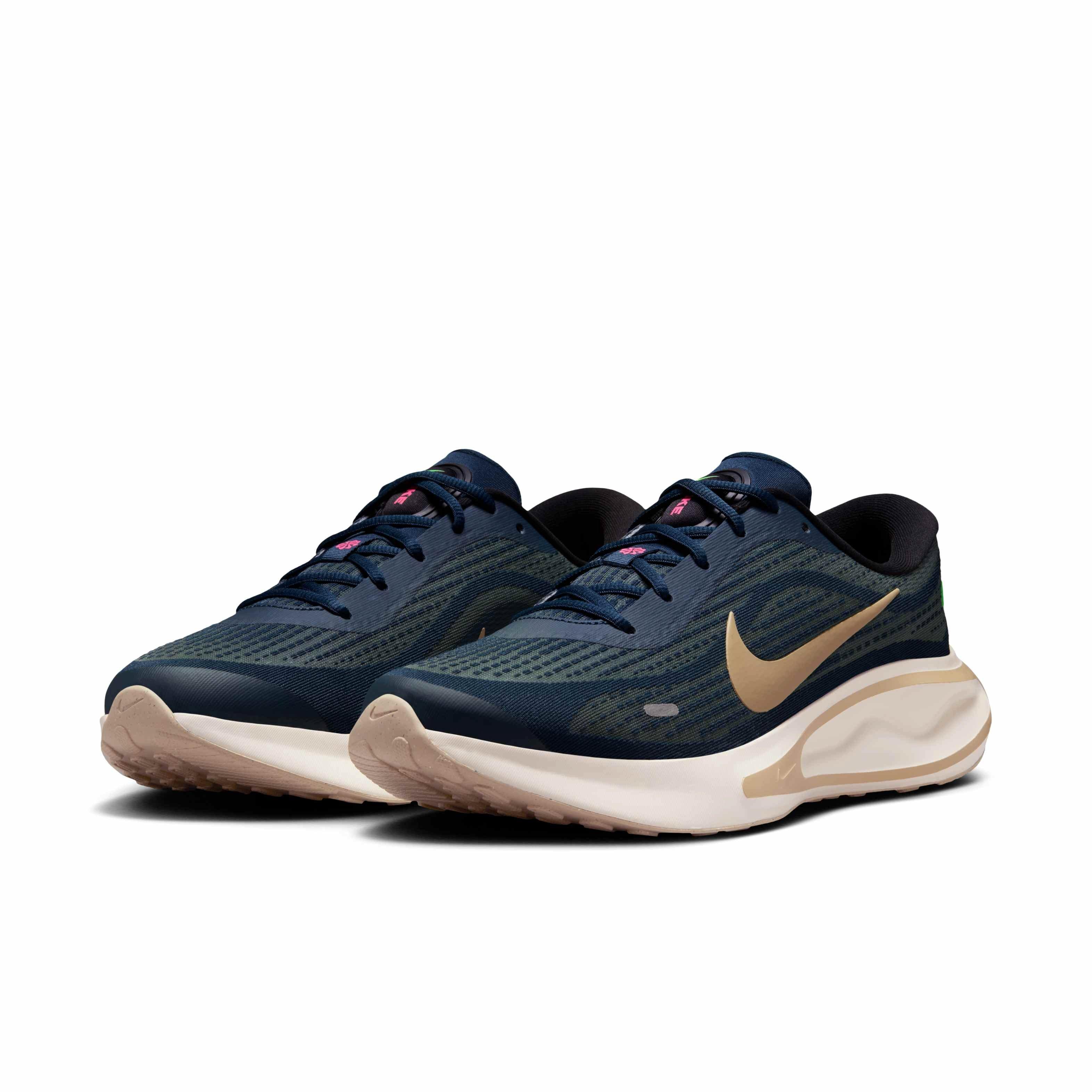 Nike Journey Run "Armory Navy/Green Strike/Pale Ivory/Desert Khaki" Men's Running Shoe - NAVY/GREEN/IVORY/KHAKI Thumbnail View 3