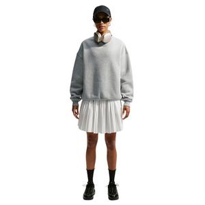 Nike Women's Studio Fleece Medium Weight Oversized Crewneck Sweatshirt - Grey - GREY