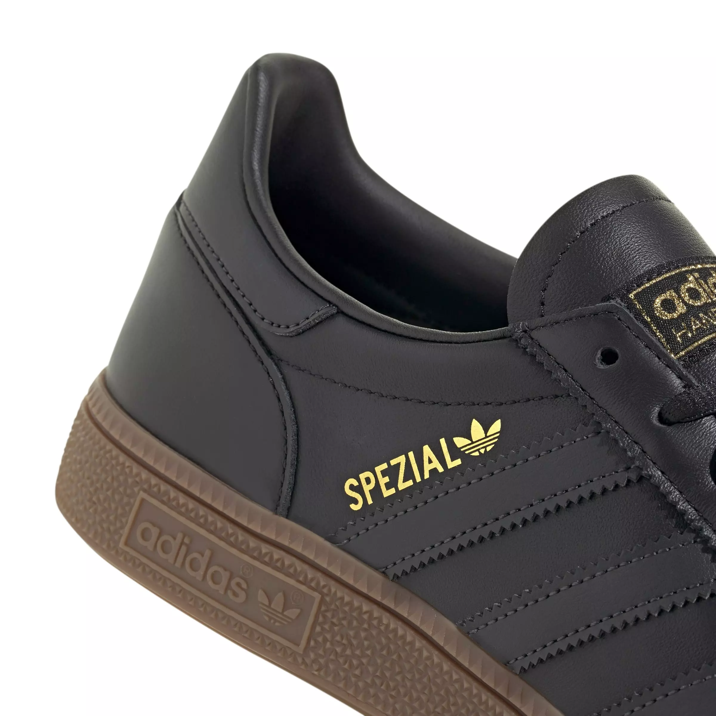 adidas Originals Handball Spezial "Core Black/Carbon/Gold Metallic" Men's Shoe - BLACK/CARBON/GOLD
