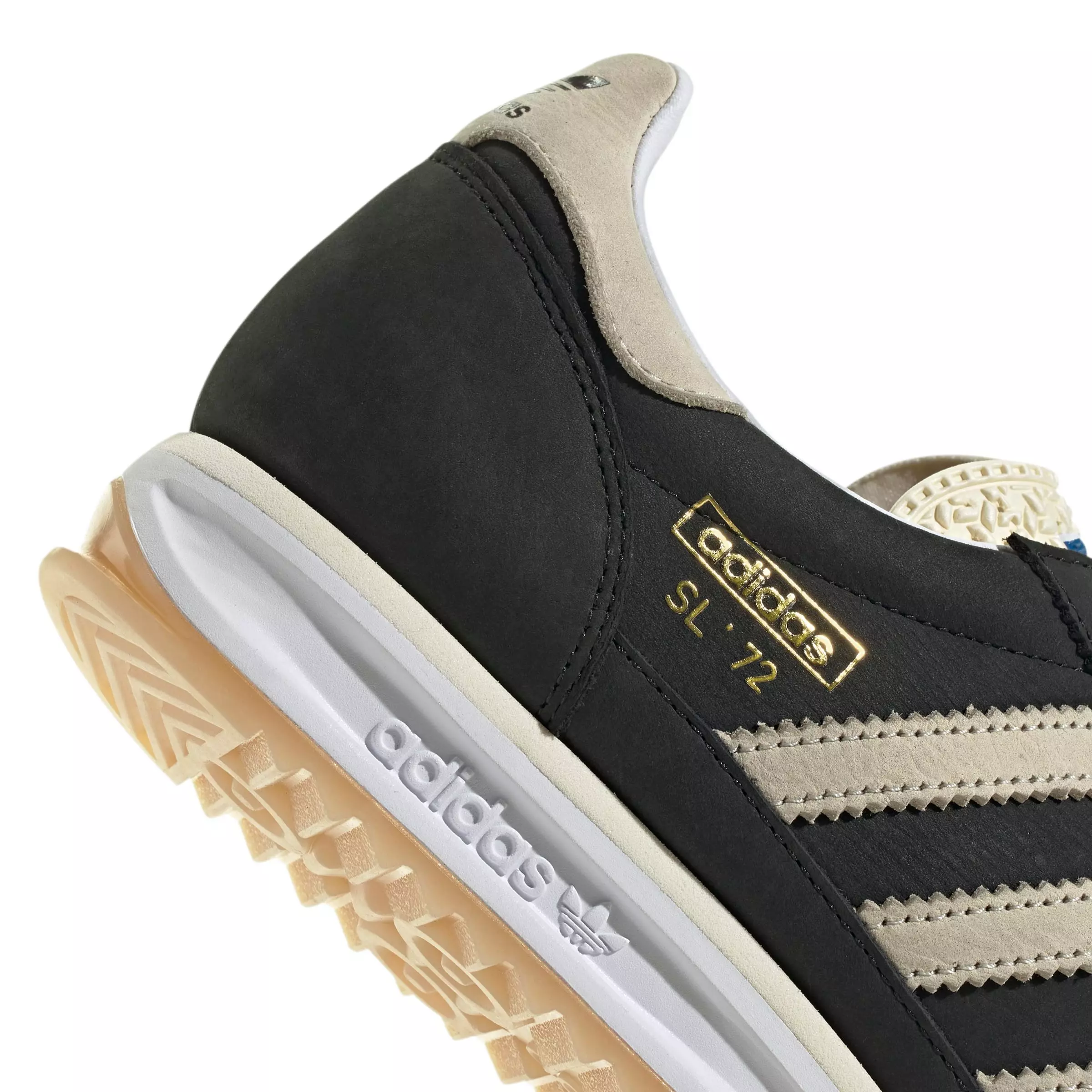 adidas Originals SL 72 RS "Core Black/Cream White/Gum 3" Men's Shoe - BLACK/WHITE/GUM
