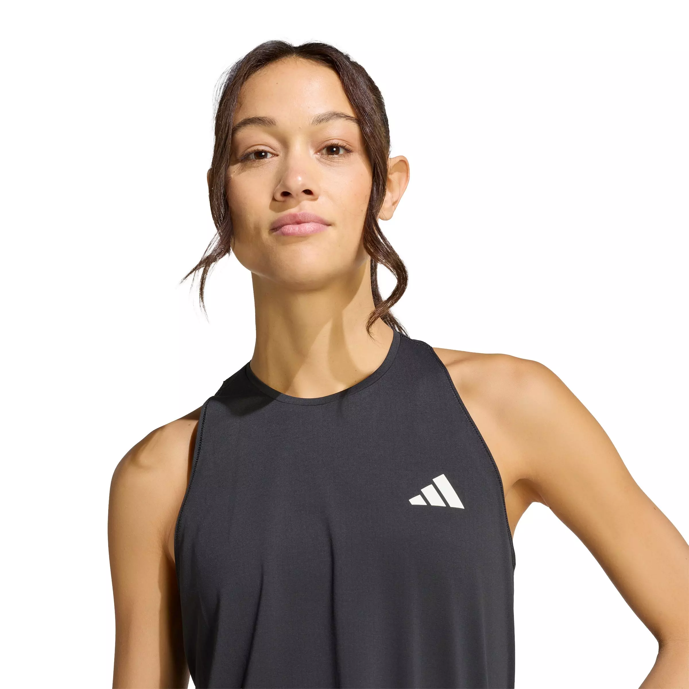 adidas Women's ADI365 Running Climacool Iconic Tank Top -Black - BLACK