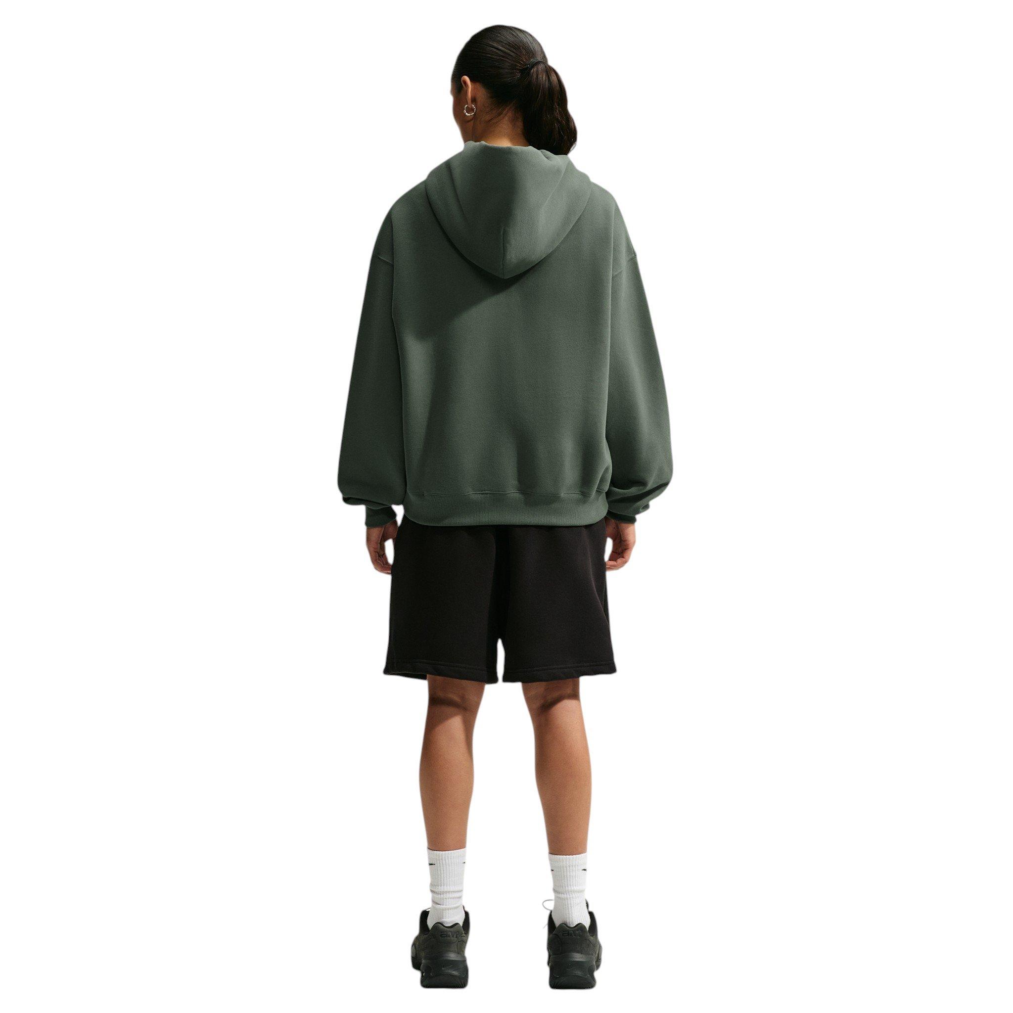 Nike Women's Studio Fleece Medium Weight Oversized Full-Zip Hooded Jacket - Green - GREEN