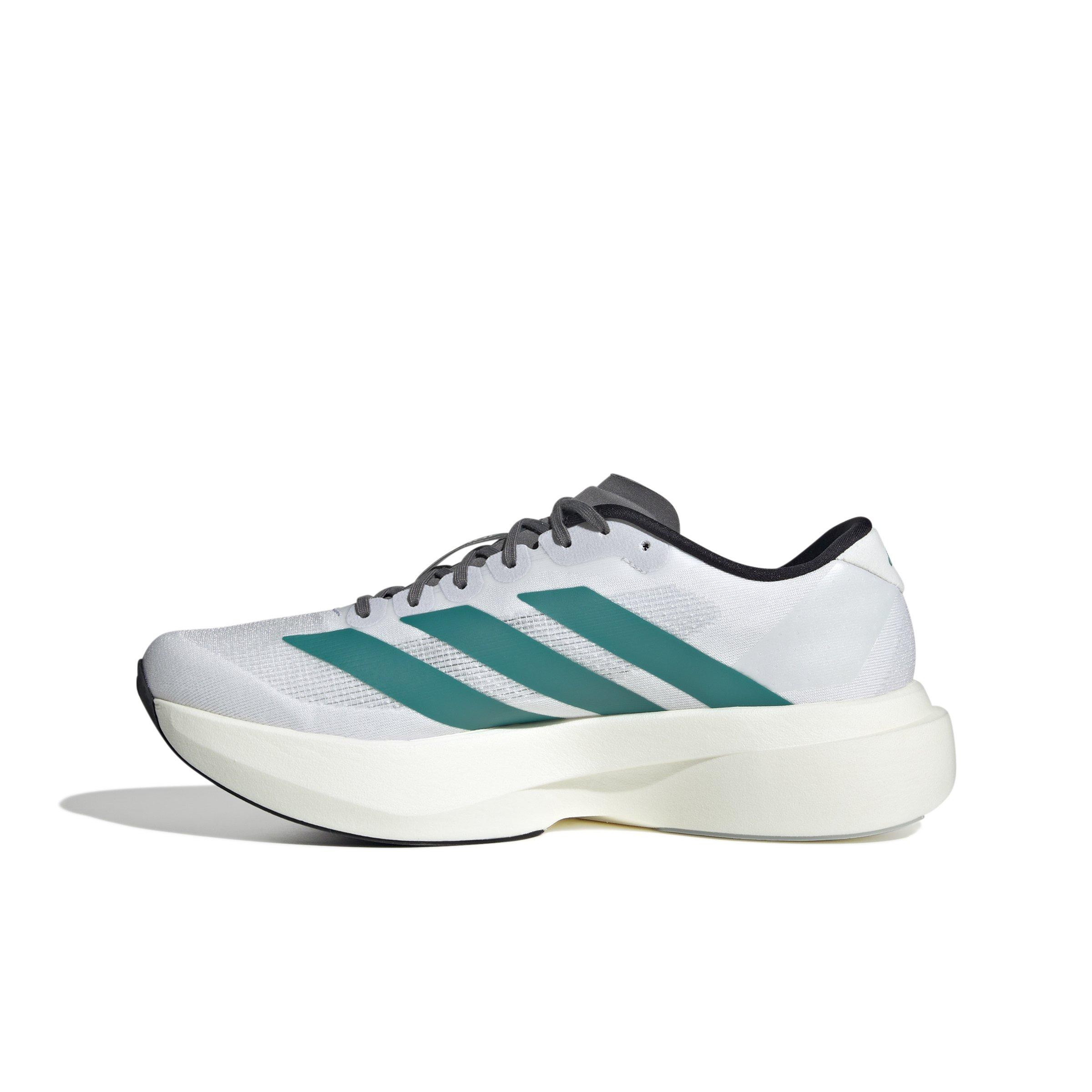 adidas Adizero EVO SL "Ftwr White/Pure Teal/Grey Four" Men's Running Shoe - WHITE/TEAL/GREY Thumbnail View 2